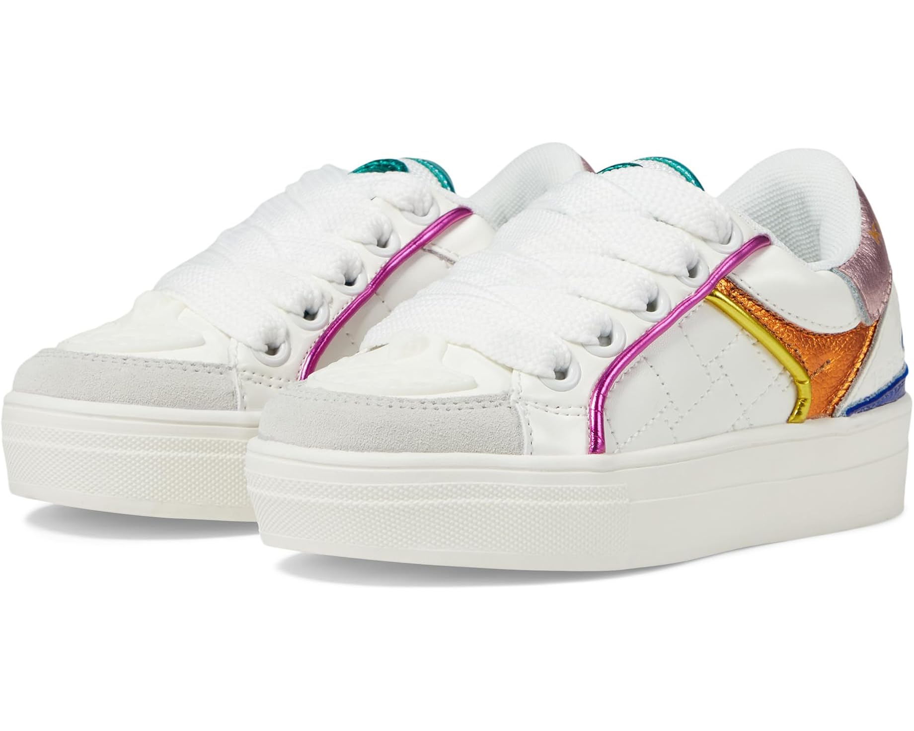 (取寄) カートガイガー ロンドン キッズ ミニ サウスバンク (リトル キッド/ビッグ キッド) Kurt Geiger London kids Mini Southbank (Little Kid/Big Kid) White Multi｜スウィートラグ