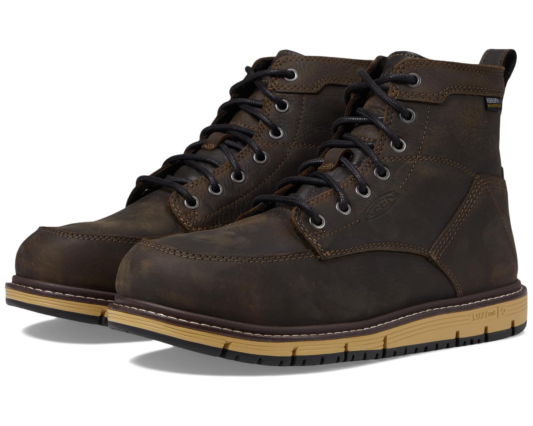 (取寄) キーン ユーティリティ メンズ サン ジョゼ アルミニウム トゥ Wp KEEN Utility men 6" San Jose Aluminum Toe WP Cascade Brown/Black｜スウィートラグ