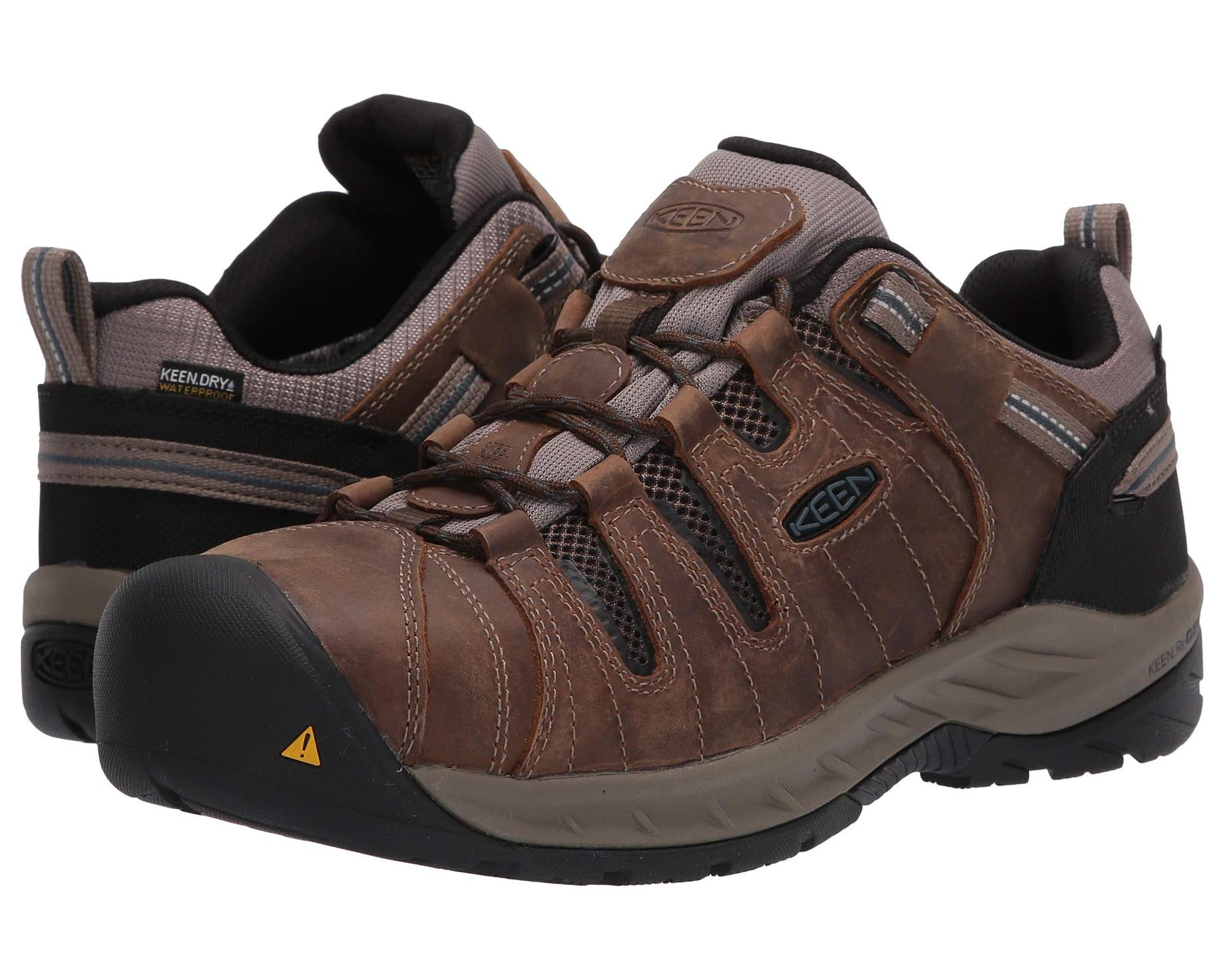 (取寄) キーン ユーティリティ メンズ フリント リ ウォータープルーフ (スチール トゥ) KEEN Utility men Flint II Waterproof (Steel Toe) Cascade Brown/Orion Blue｜スウィートラグ