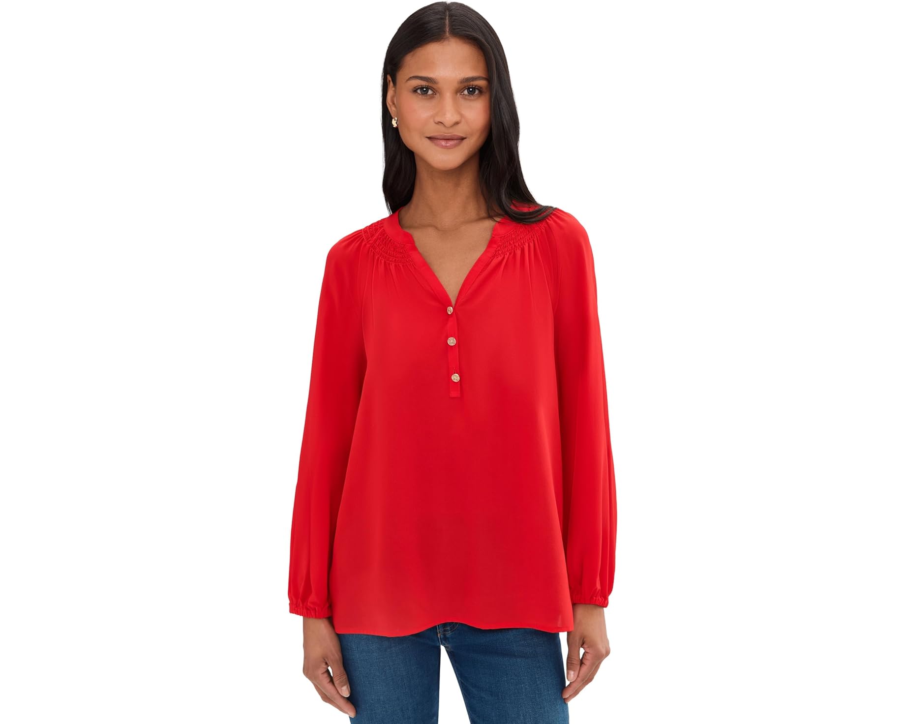 (取寄) リリー ピュリッツァー レディース エルザ トップ Lilly Pulitzer women Elsa Top Cranberry Red｜スウィートラグ