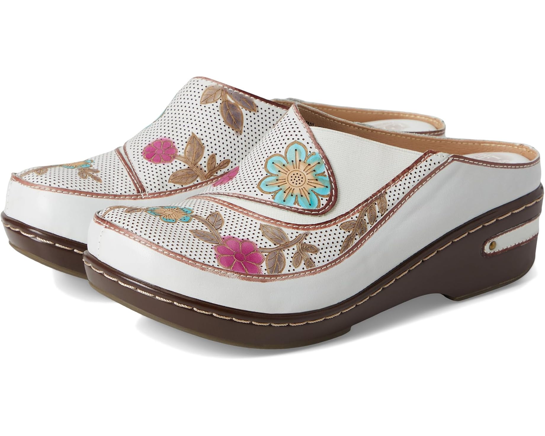 (取寄) レディース L'Artiste by Spring Step women Chino-Flower Off-White Multi|スウィートラグ
