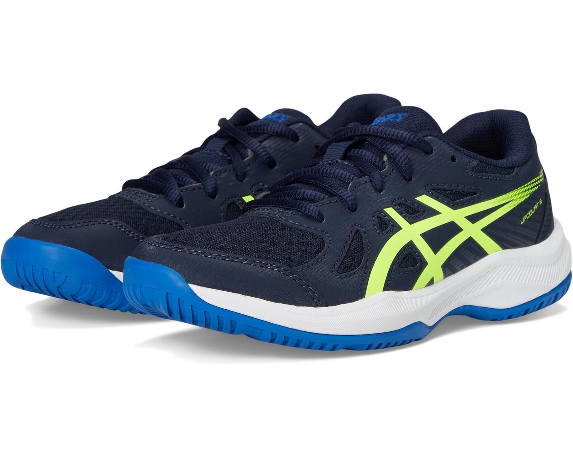 (取寄) アシックス キッズ アップコート 6 GS (リトル キッド/ビッグ キッド) ASICS kids Upcourt 6 GS (Little Kid/Big Kid) Midnight/Safety Yellow｜スウィートラグ