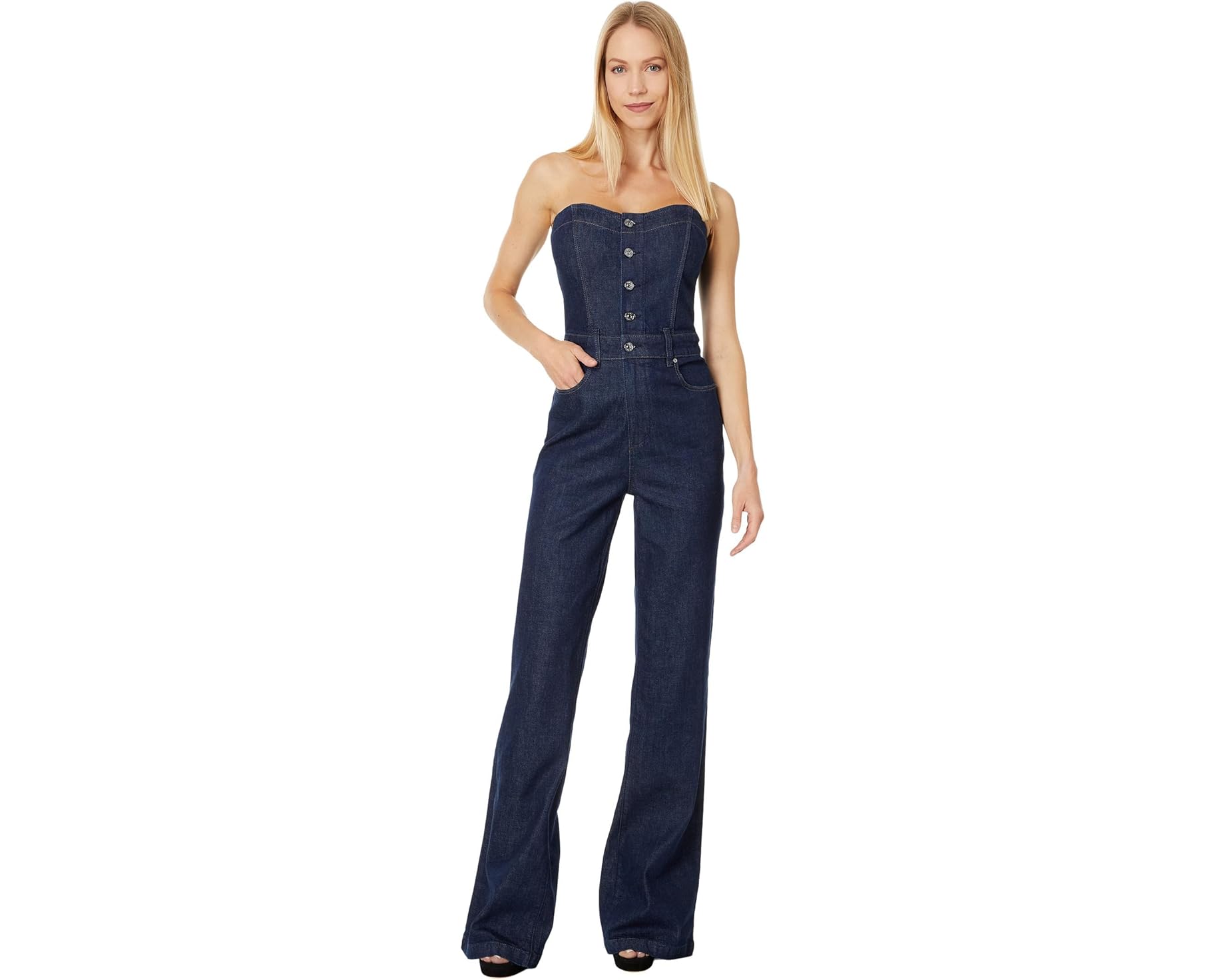 (取寄) ペイジ レディース サンサ ジャンプスーツ イン カリックス Paige women Sansa Jumpsuit in Calix Calix Blue｜スウィートラグ