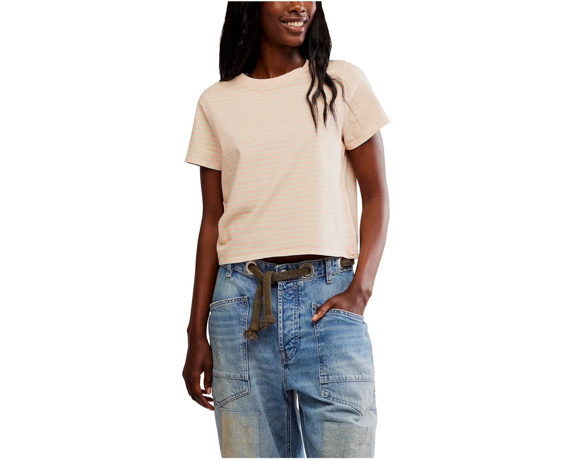 (取寄) フリーピープル レディース エブリデイ ティー ストライプ Free People women Everyday Tee Stripe Tropical Beach Combo｜スウィートラグ 15,089円