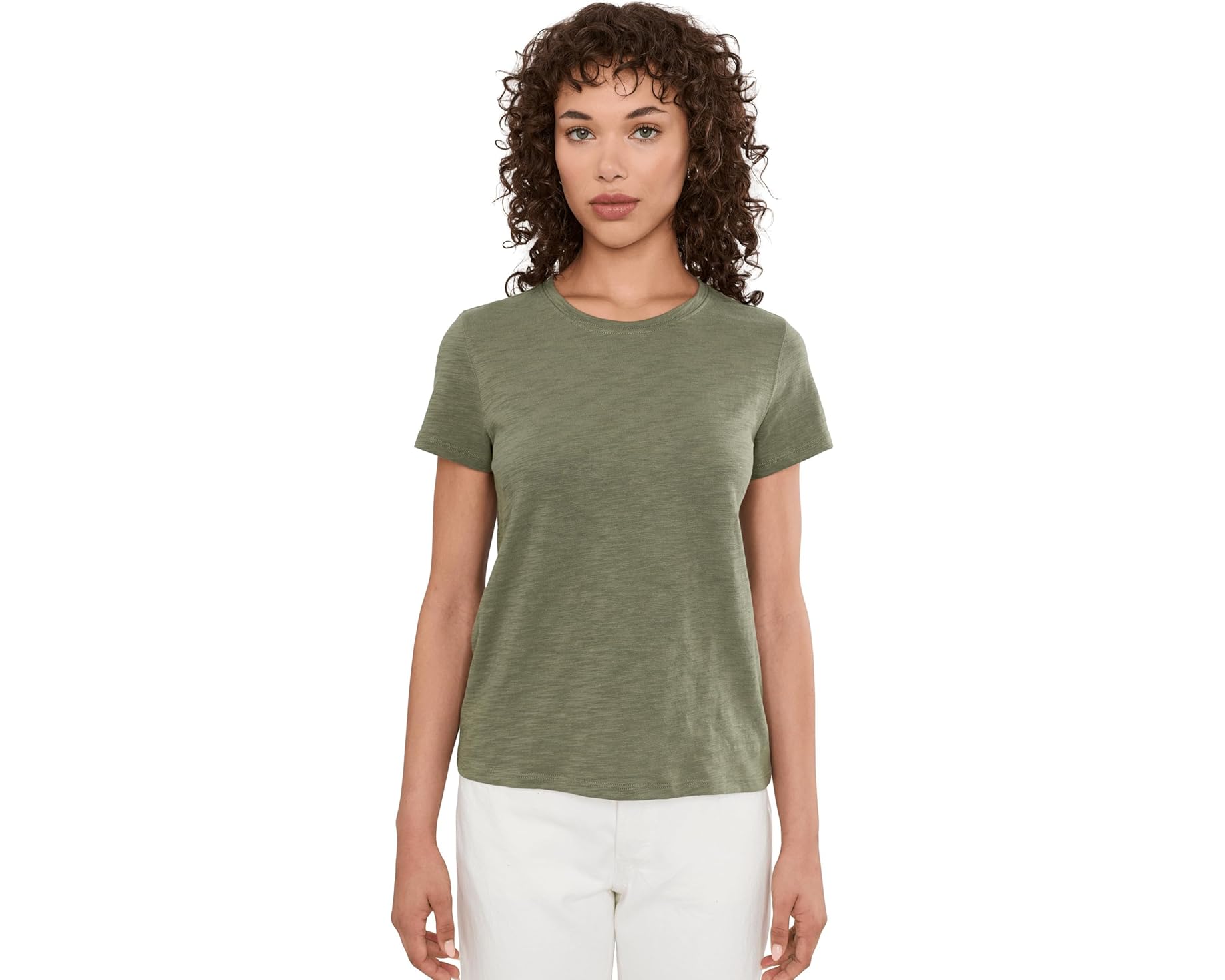 (取寄) リラ P レディース ショート スリーブ バック シーム クルー ネック Lilla P women Short Sleeve Back Seam Crew Neck Fern｜スウィートラグ