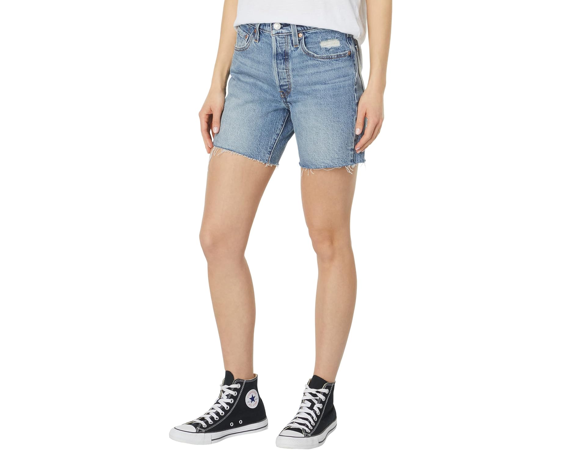 (取寄) レディース 501 ミッド タイ ショーツ Levi's Premium women 501 Mid Thigh Shorts Odeon｜スウィートラグ
