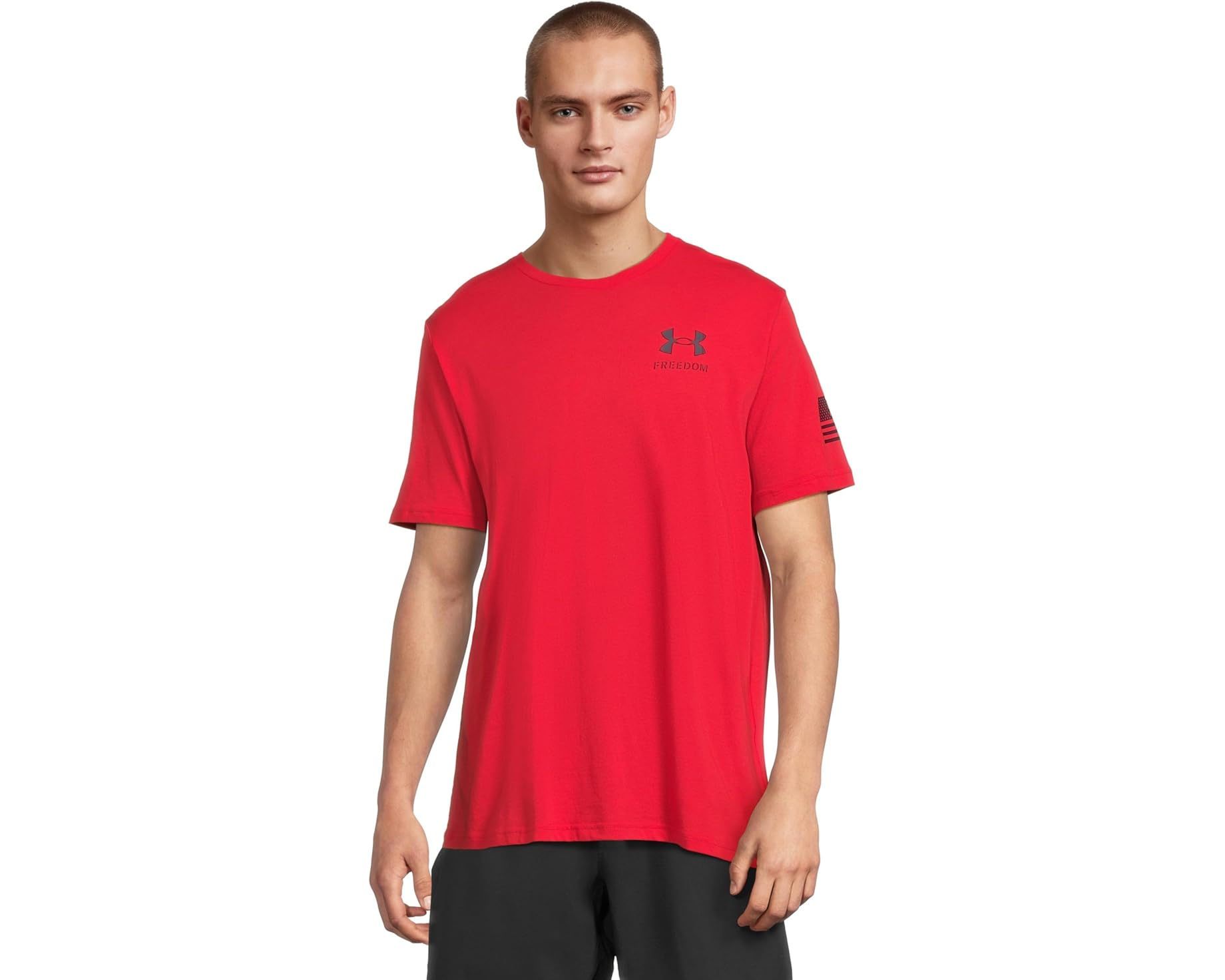 (取寄) アンダーアーマー メンズ ニュー フリーダム フロッグ T-シャツ Under Armour men New Freedom Flag T-Shirt Red/Midnight Navy｜スウィートラグ