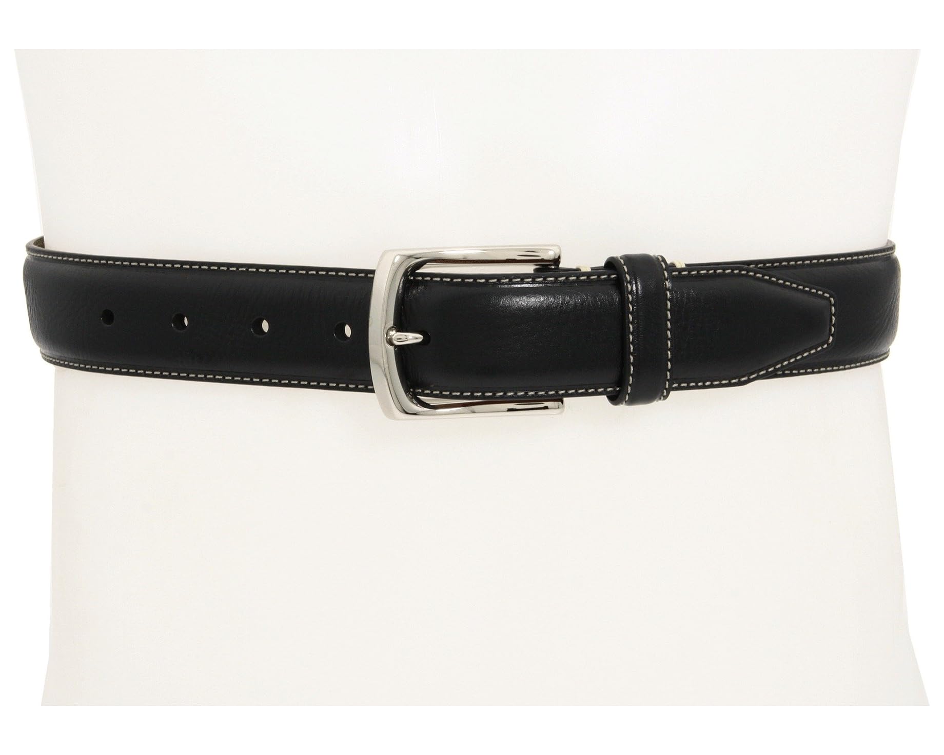 (取寄) ジョンストン&マーフィー トップステッチド ベルト Johnston & Murphy Topstitched Belt Black｜スウィートラグ 16,841円