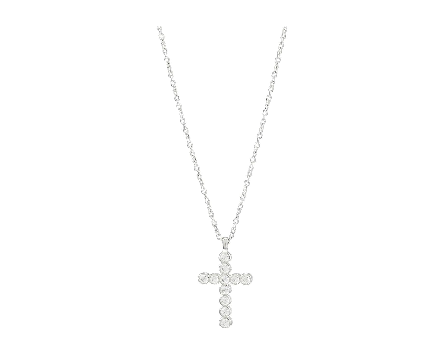 (取寄) ケンドラスコット クロス クリスタル ペンダント ネックレス Kendra Scott Cross Crystal Pendant Necklace Rhodium White Crystal|スウィートラグ