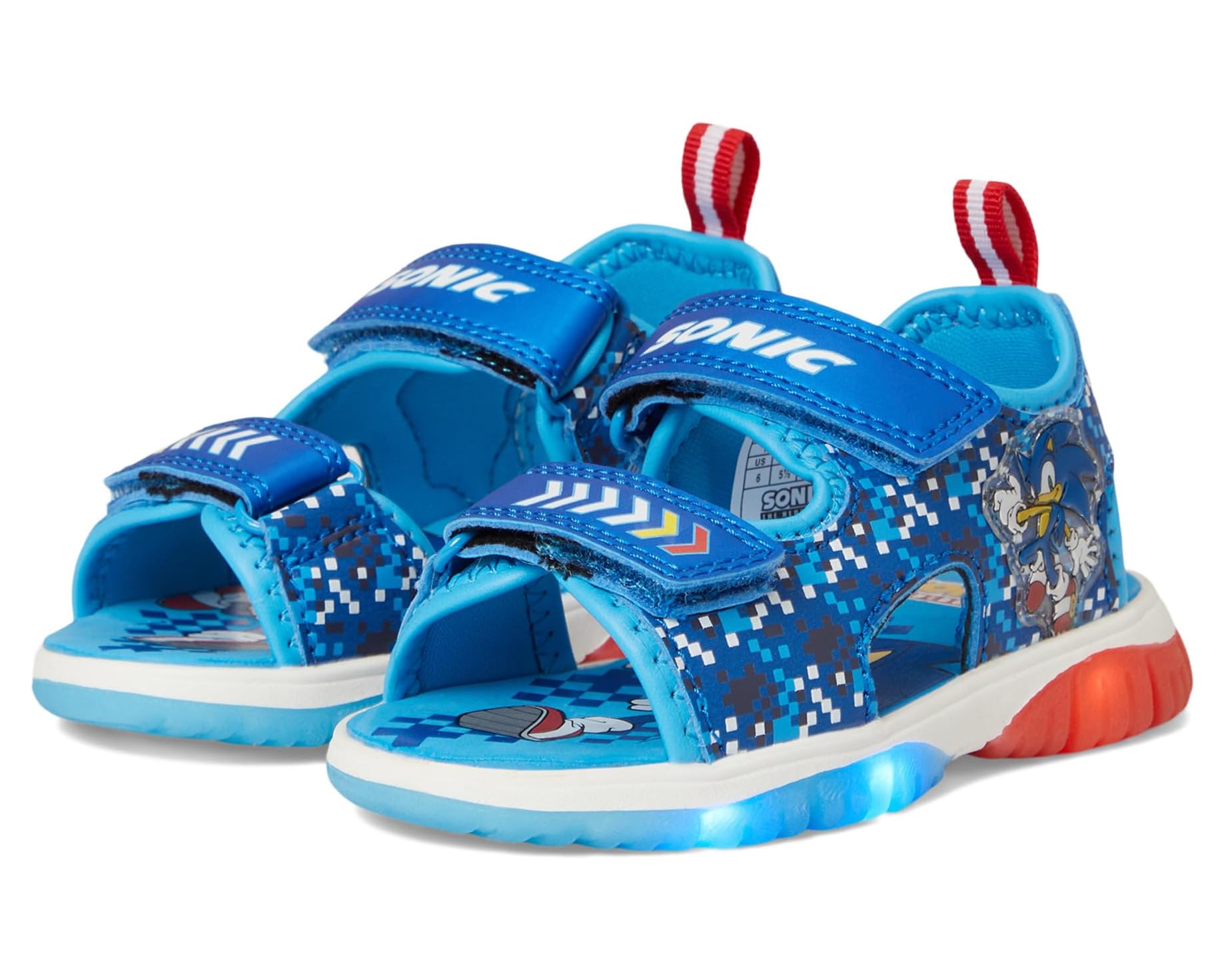 (取寄) ジョズモ ソニック ザ ヘッジホッグ ライテッド サンダル Josmo Sonic The Hedgehog Lighted Sandal Blue｜スウィートラグ