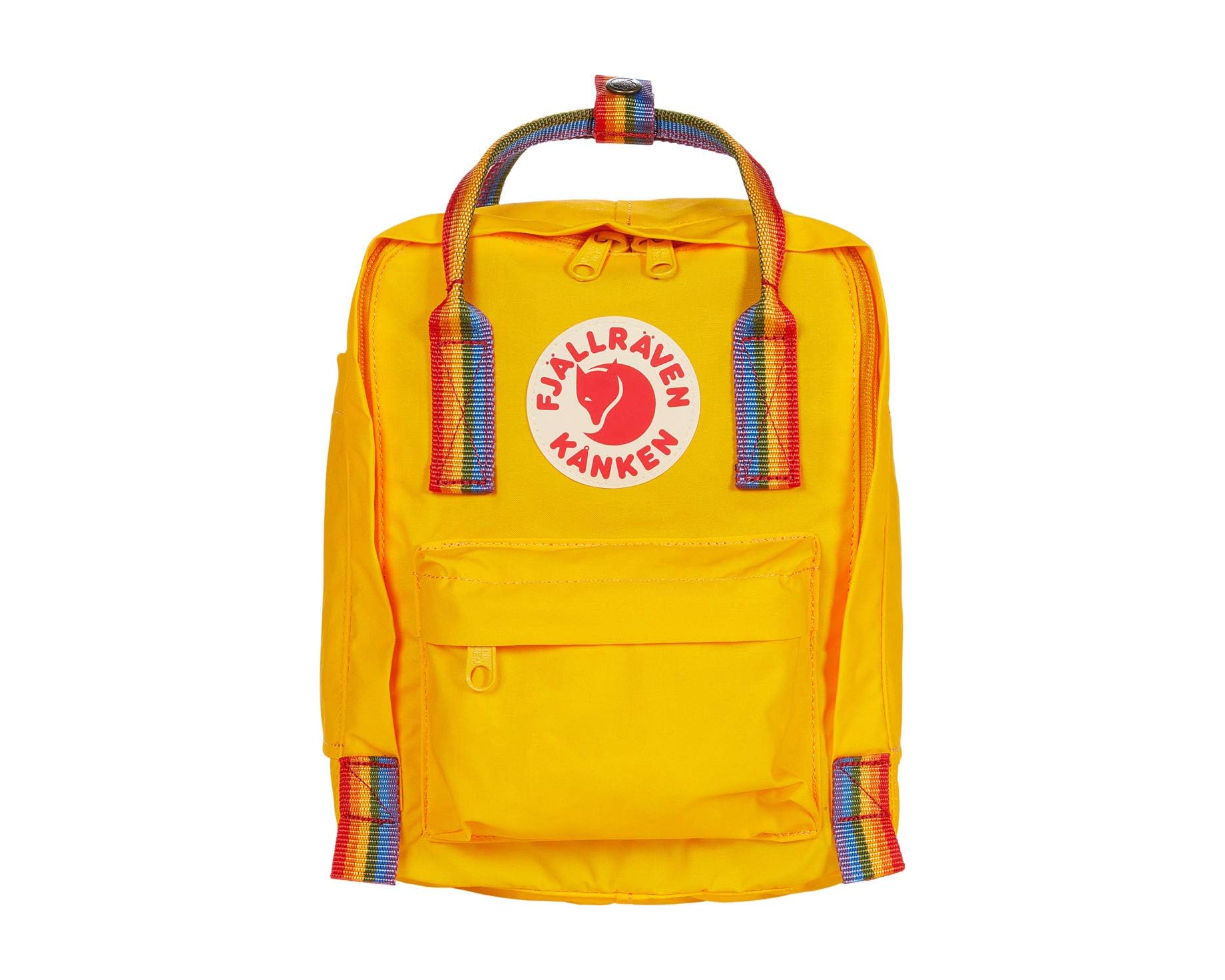 (取寄) フェールラーベン レインボー ミニ Fjllrven Kanken Rainbow Mini Warm Yellow/Rainbow Pattern|スウィートラグ