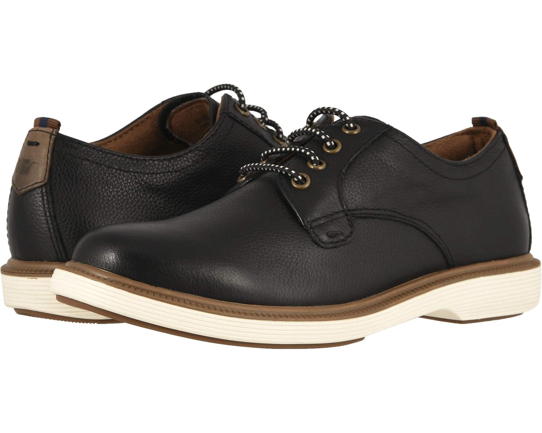 (取寄) フローシャイム キッズ スパカッシュ プレーン トゥ オックス ジュニア (トドラー/リトル キッド/ビッグ キッド) Florsheim kids Supacush Plain Toe Ox, Jr. (Toddler/Little Kid/Big Kid) Black Smooth/White Sole｜スウィートラグ