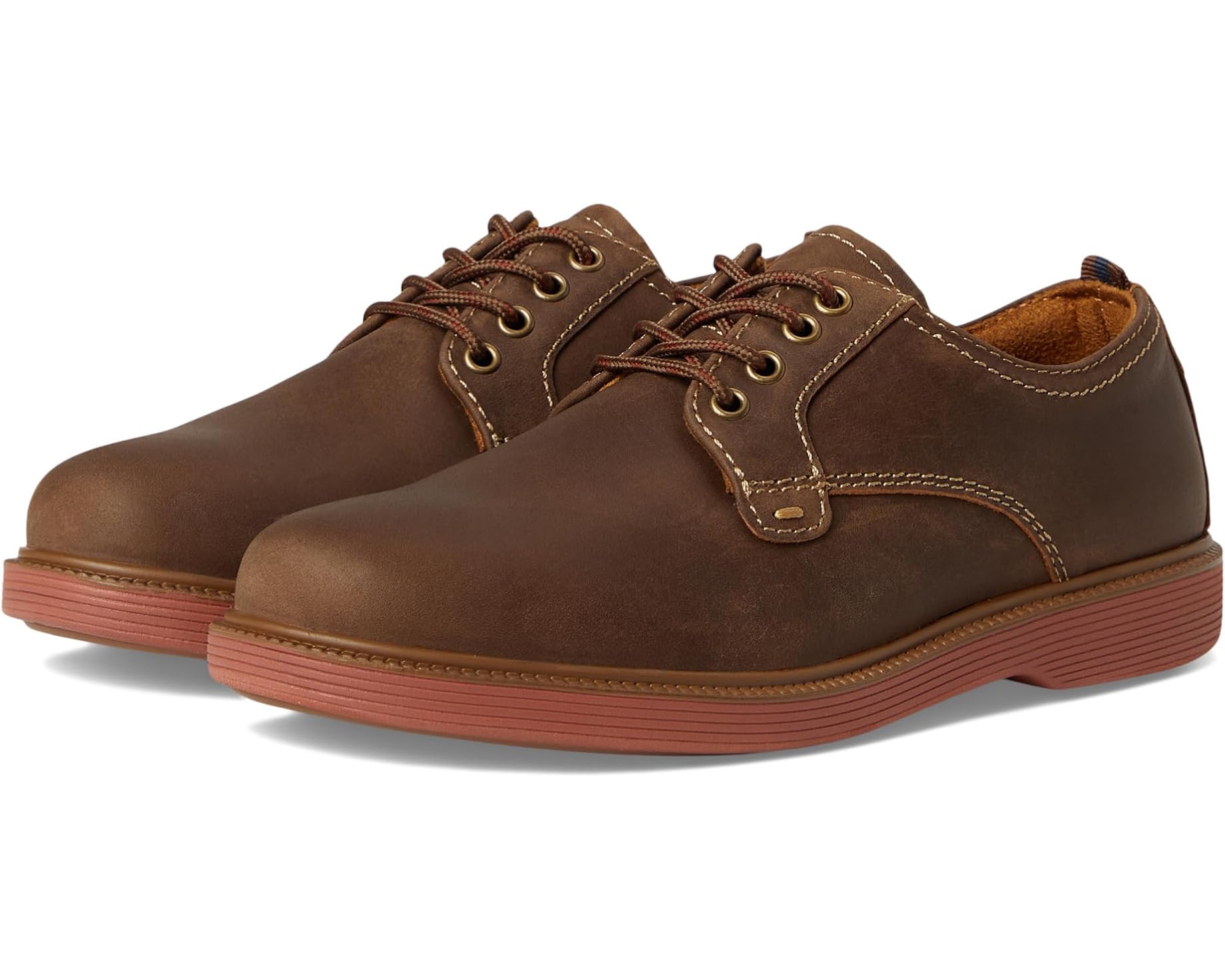 (取寄) フローシャイム キッズ スパカッシュ プレーン トゥ オックス ジュニア (トドラー/リトル キッド/ビッグ キッド) Florsheim kids Supacush Plain Toe Ox, Jr. (Toddler/Little Kid/Big Kid) Brown Crazy Horse/Brick Sole｜スウィートラグ