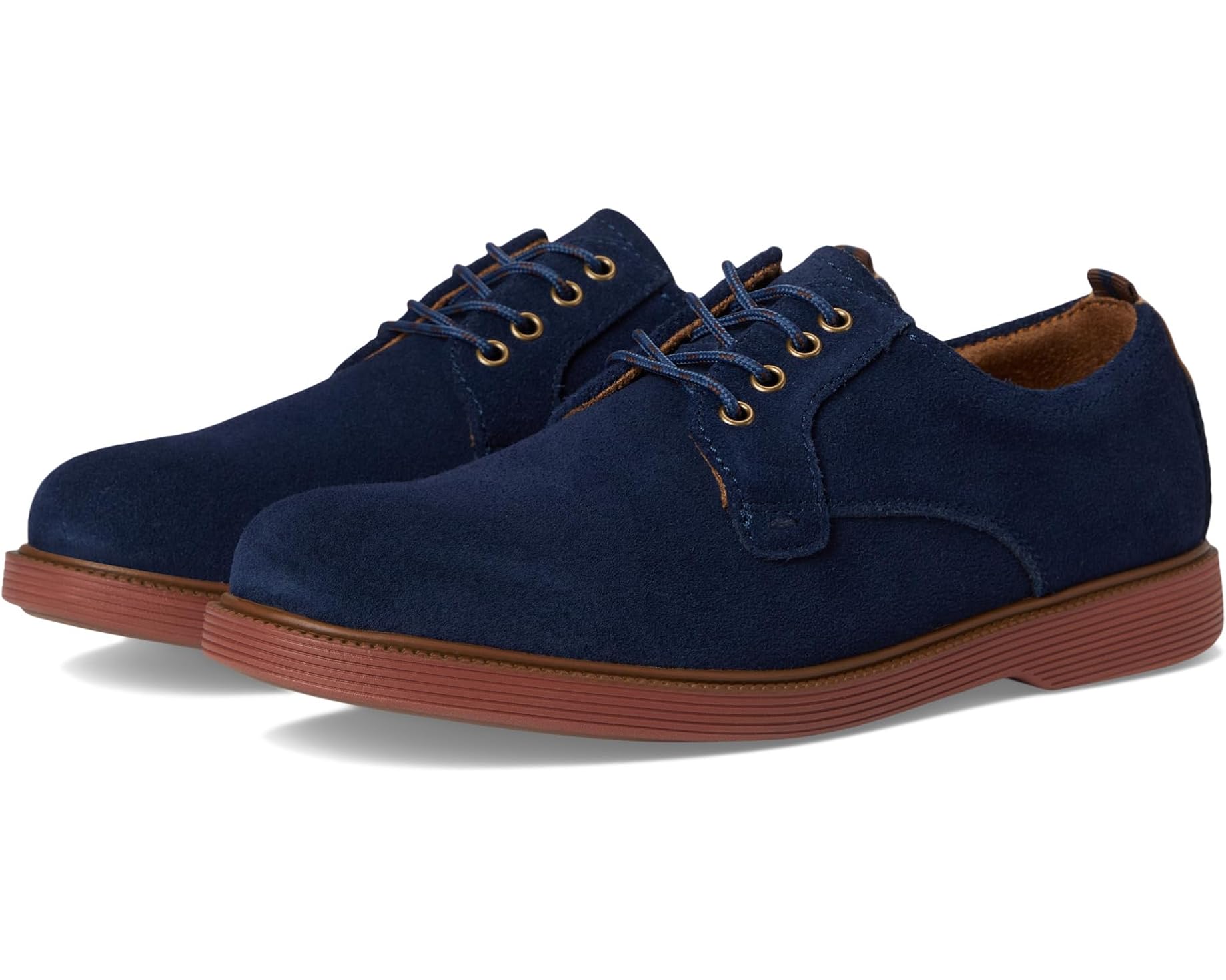 (取寄) フローシャイム キッズ スパカッシュ プレーン トゥ オックス ジュニア (トドラー/リトル キッド/ビッグ キッド) Florsheim kids Supacush Plain Toe Ox, Jr. (Toddler/Little Kid/Big Kid) Navy Suede/Brick Sole｜スウィートラグ