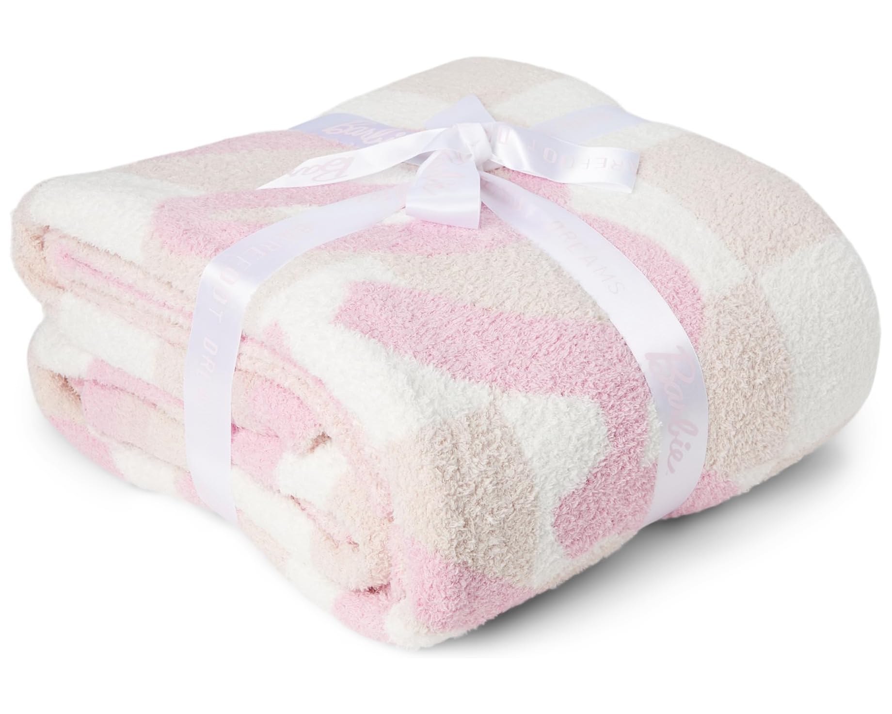(取寄) ベアフットドリームス コージシック バービー チェッカード スロー Barefoot Dreams CozyChic Barbie Checkered Throw Barbie Pink Multi|スウィートラグ