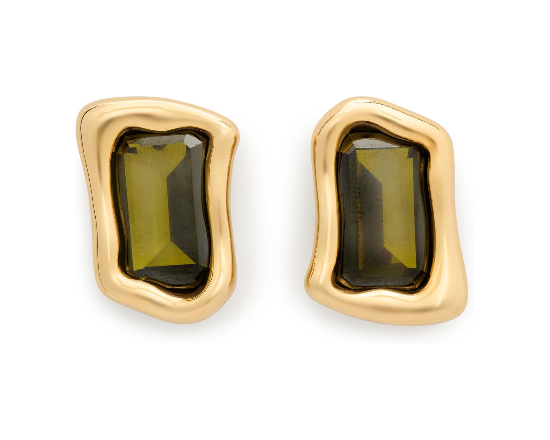 (取寄) ケイトスペード モウルトン グラス ステイトメント スタッズ Kate Spade New York Molten Glass Statement Studs Green/Gold|スウィートラグ