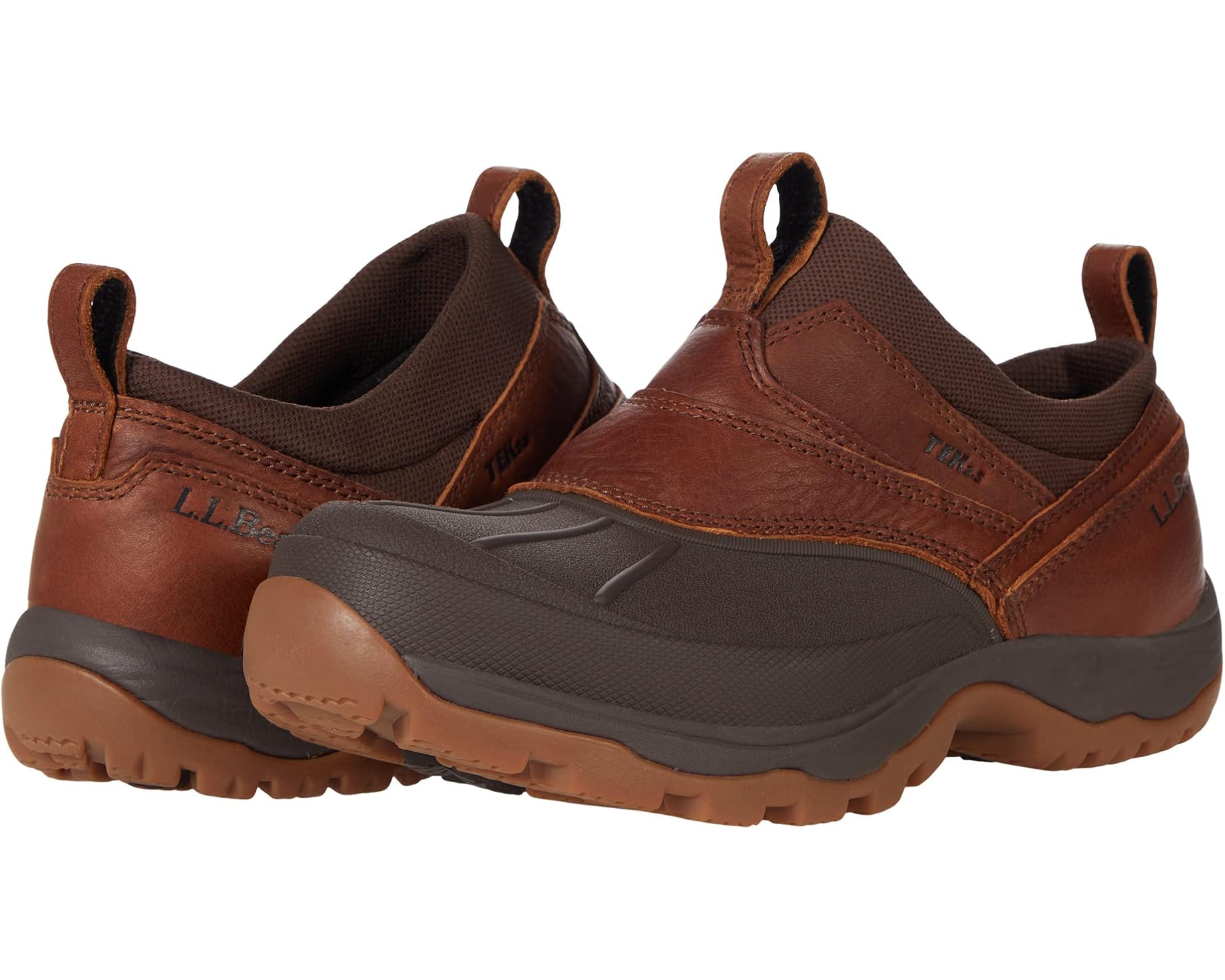 (取寄) エルエルビーン メンズ ストーム チェイサー スリップ オン 5 レザー L.L.Bean men Storm Chaser Slip On 5 Leather Oakwood｜スウィートラグ