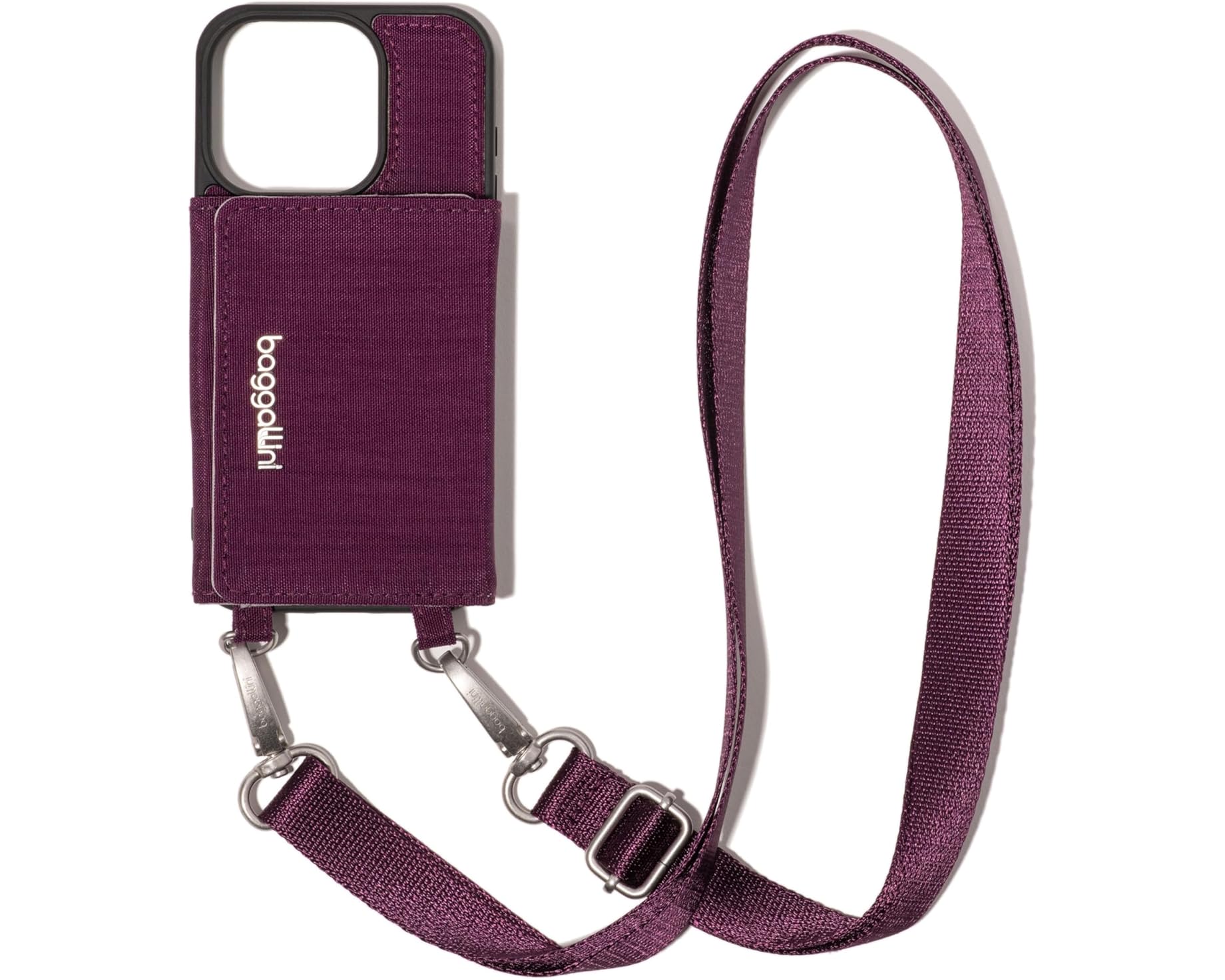 (取寄) バッガリーニ オン ザ ゴー アイフォン カード ケース クロスボディ Baggallini On The Go IPhone Card Case Crossbody Mulberry|スウィートラグ