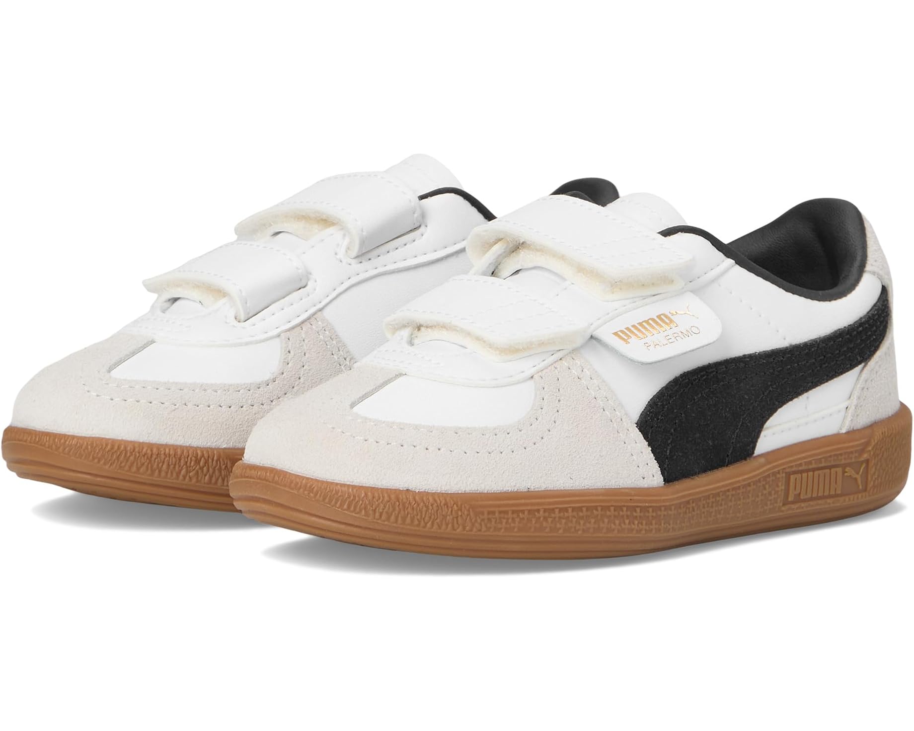 (取寄) プーマ パレルモ フック アンド ループ (リトル キッド) PUMA Palermo Hook and Loop (Little Kid) Puma White/Vapor Gray/Gum｜スウィートラグ