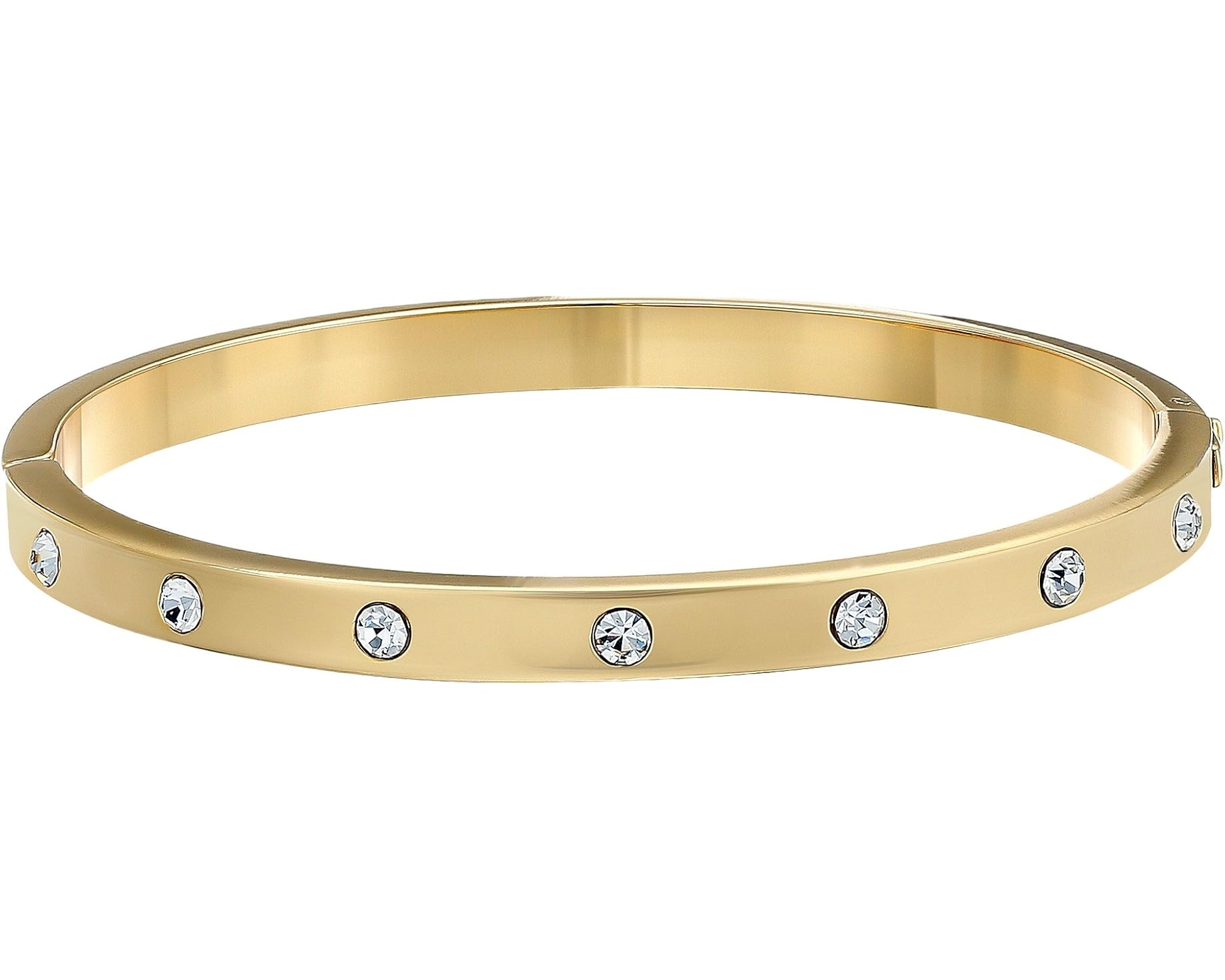 (取寄) ケイトスペード セット イン ストーン ストーン ヒンジド バングル Kate Spade New York Set in Stone Stone Hinged Bangle Clear/Gold｜スウィートラグ