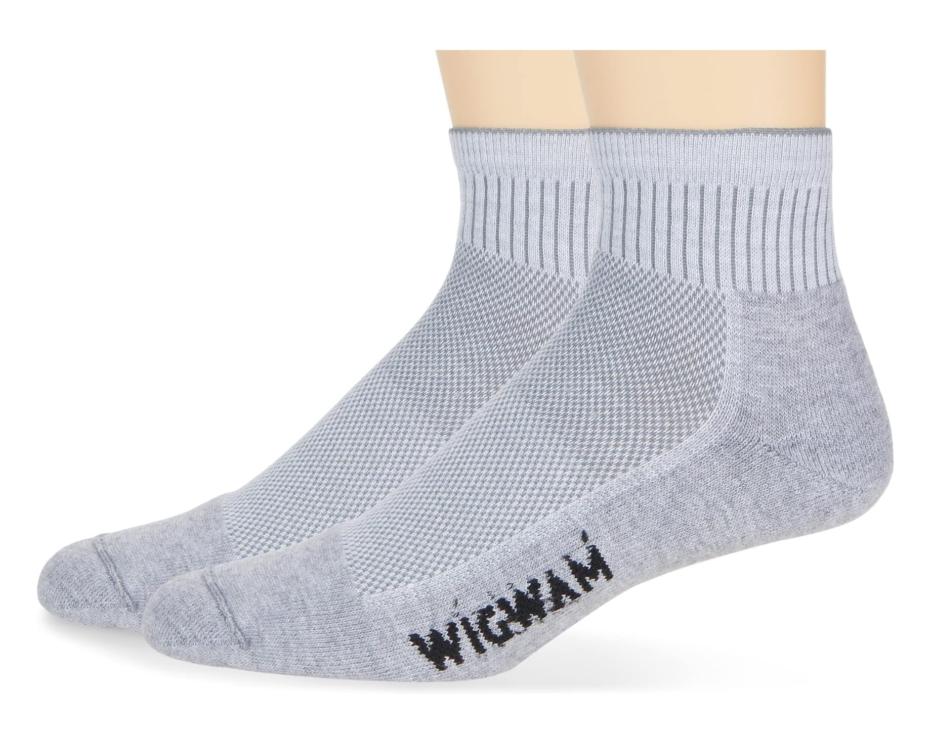 (取寄) ウィグワム ユニセックス クール ライト クォーター 2-パック Wigwam unisex Cool Lite Quarter, 2-Pack Grey｜スウィートラグ