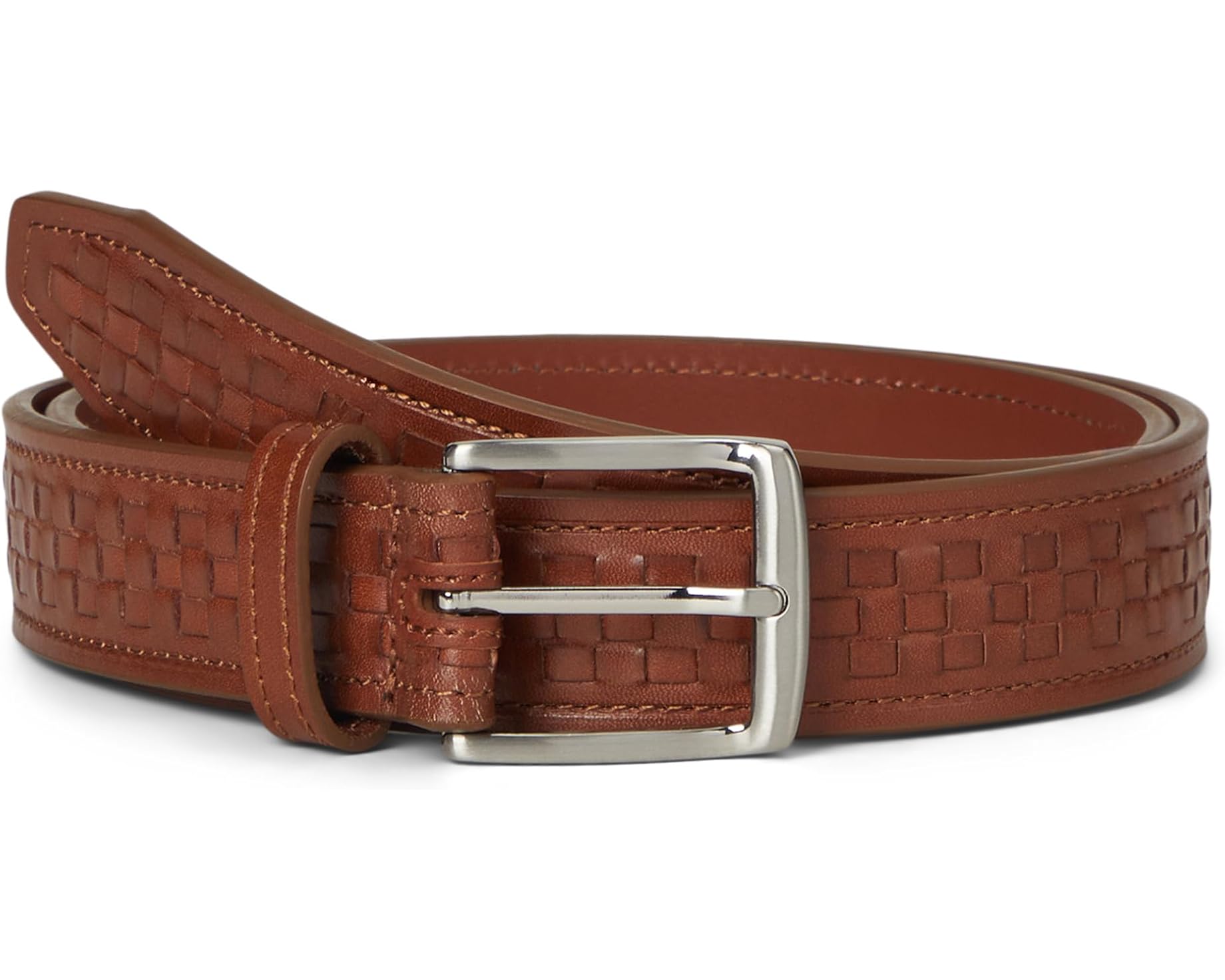 (取寄) ジョンストン&マーフィー ウーブン センター レース ベルト Johnston & Murphy Woven Center Lace Belt Brown｜スウィートラグ