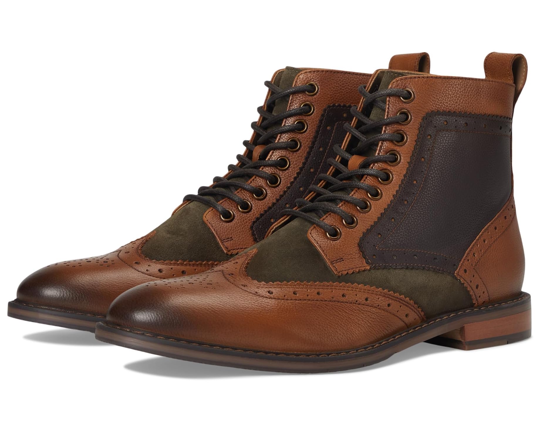(取寄) ステイシー アダムス メンズ フィネガン ウイング ティップ ブーツ Stacy Adams men Finnegan Wing Tip Boot Olive Multi｜スウィートラグ