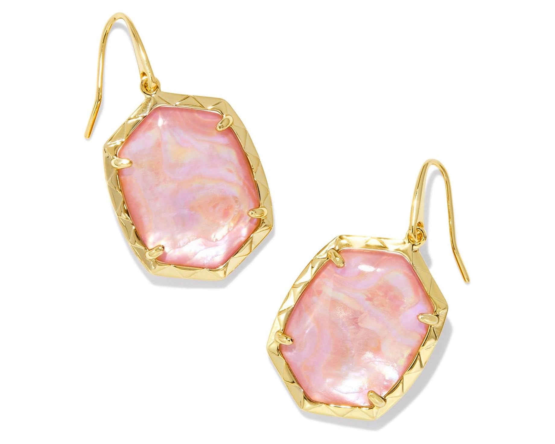 (取寄) ケンドラスコット ダフネ ドロップ イヤリングス Kendra Scott Daphne Drop Earrings Gold Light Pink Iridescent Abalone｜スウィートラグ 20,907円
