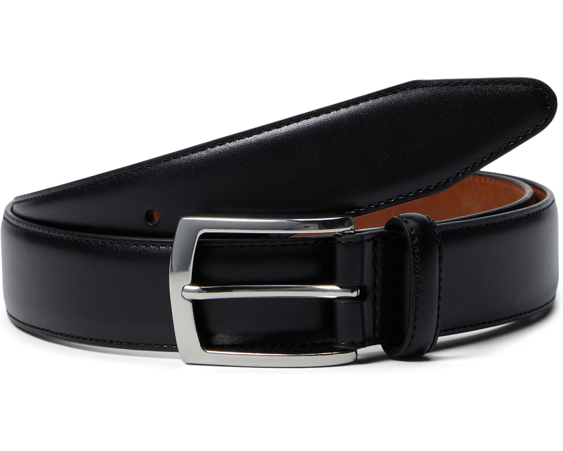 (取寄) ジョンストン&マーフィー フェザー エッジ ベルト Johnston & Murphy Feather Edge Belt Black｜スウィートラグ