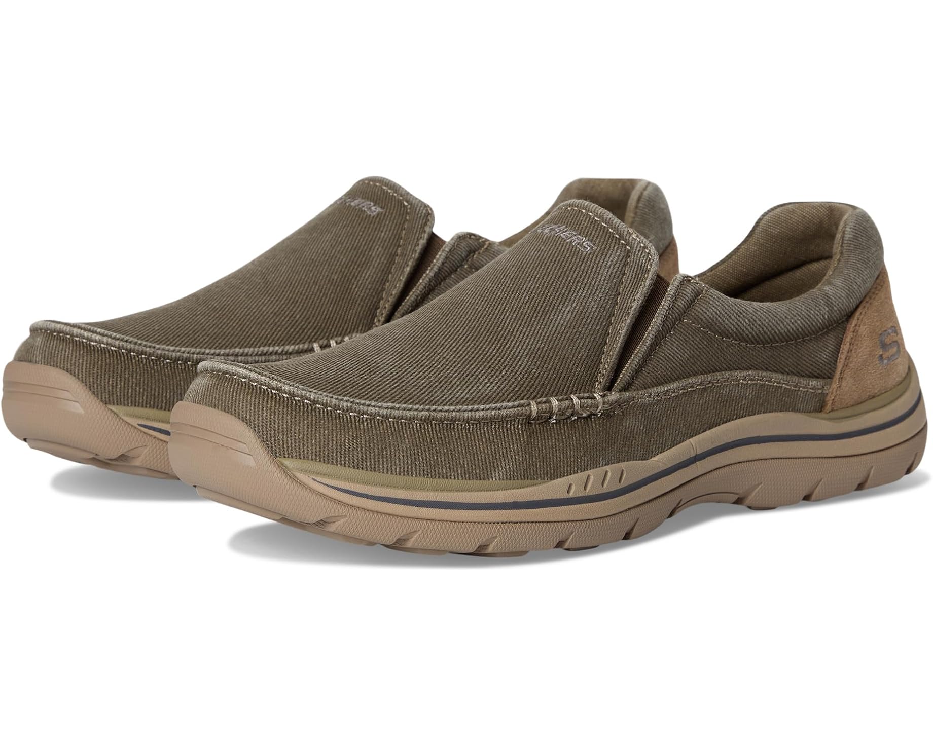 (取寄) スケッチャーズ メンズ エキサイテッド - アビロ SKECHERS men Expected - Avillo Khaki Canvas/Suede|スウィートラグ