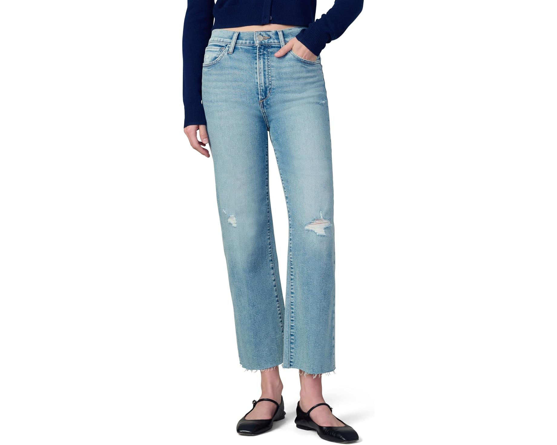 (取寄) ジョーズジーンズ レディース ザ ブレイク クロップド ワイド レッグ ウィズ カット ヘム Joe's Jeans women The Blake Cropped Wide Leg With Cut Hem Immaculate｜スウィートラグ