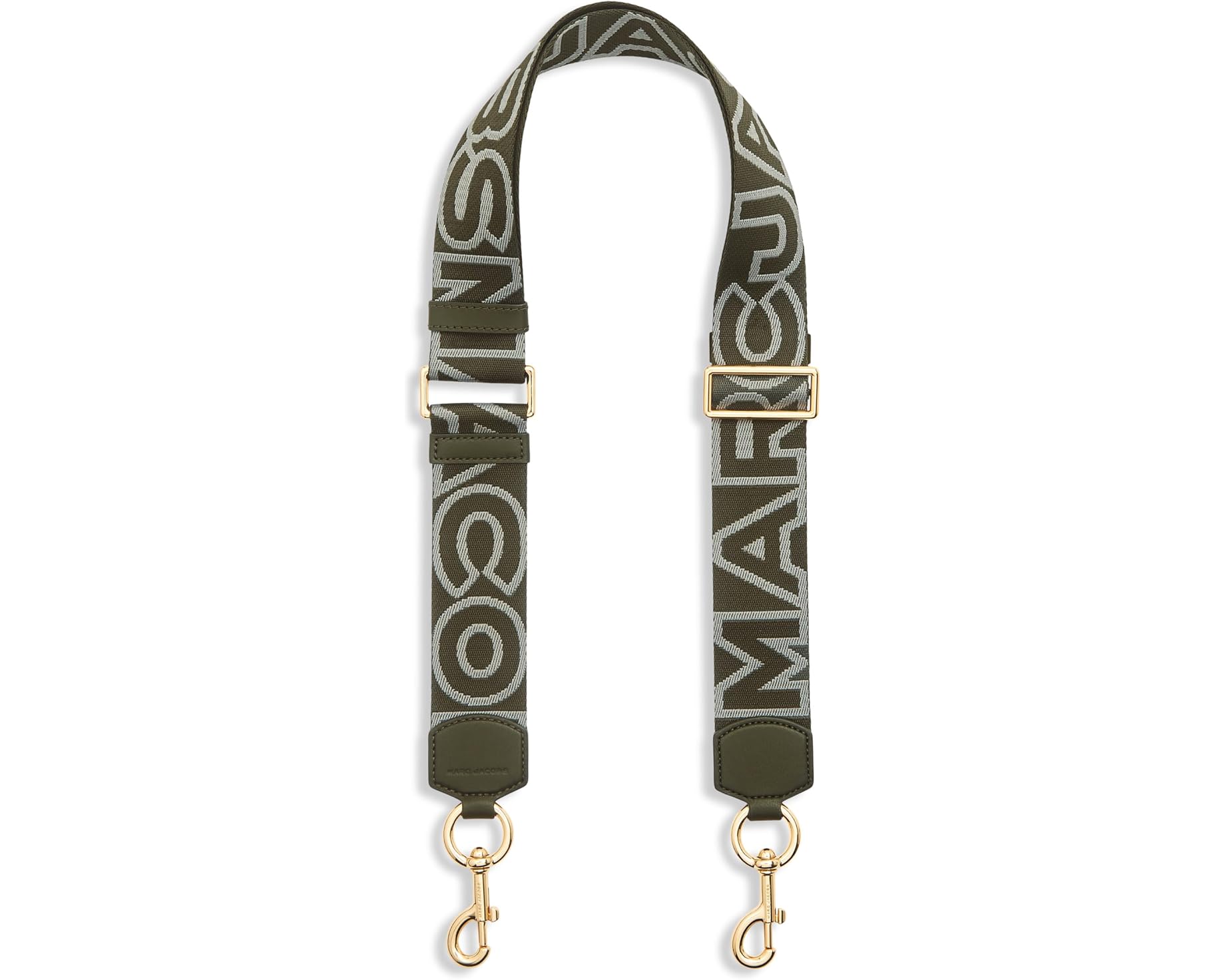 (取寄) マークジェイコブス ザ アウトライン ロゴ ウェビング ストラップ Marc Jacobs The Outline Logo Webbing Strap Forest｜スウィートラグ