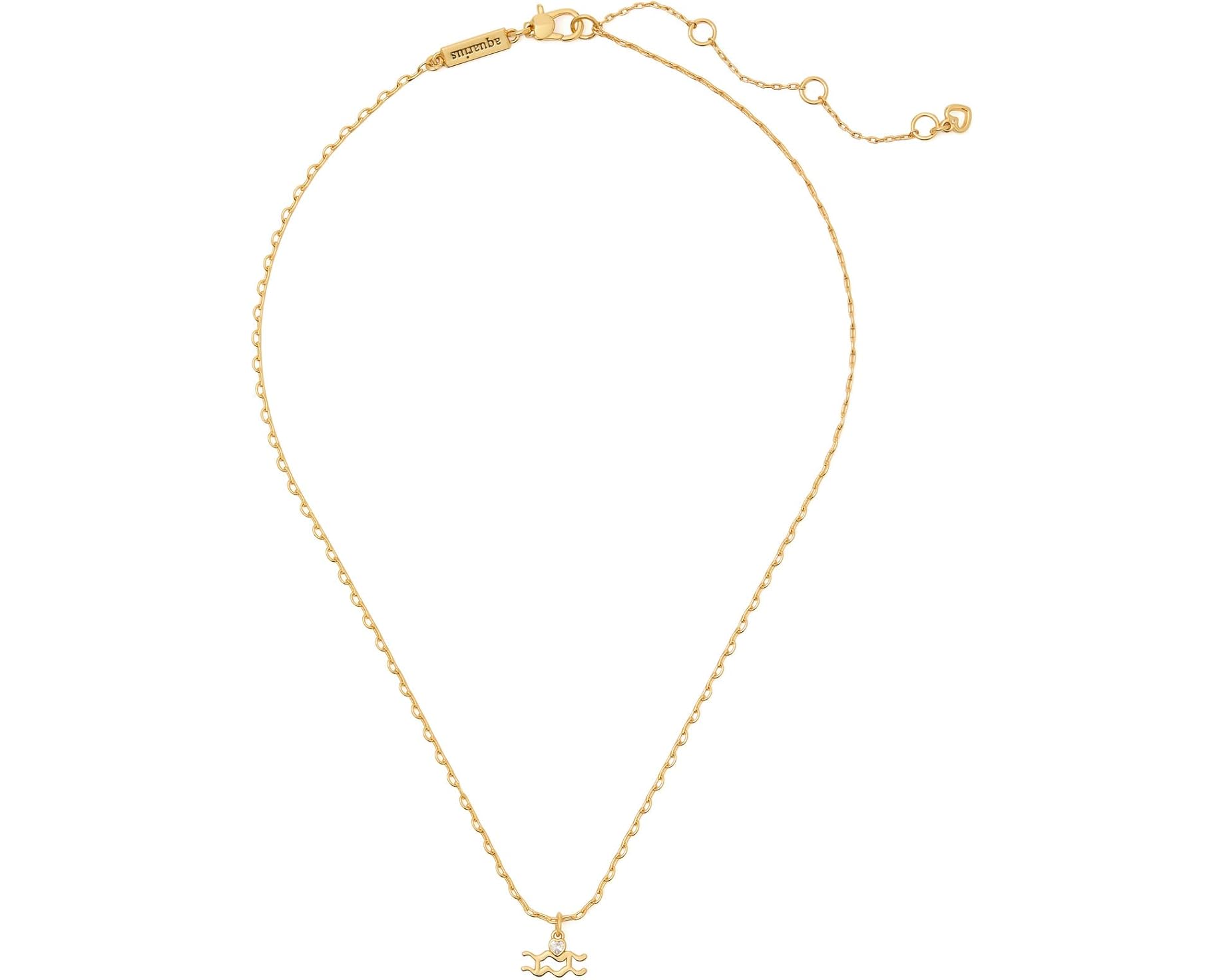 (取寄) ケイトスペード ワッツ ユア サイン アクエリアス ミニ ペンダント Kate Spade New York What'S Your Sign Aquarius Mini Pendant Clear/Gold｜スウィートラグ