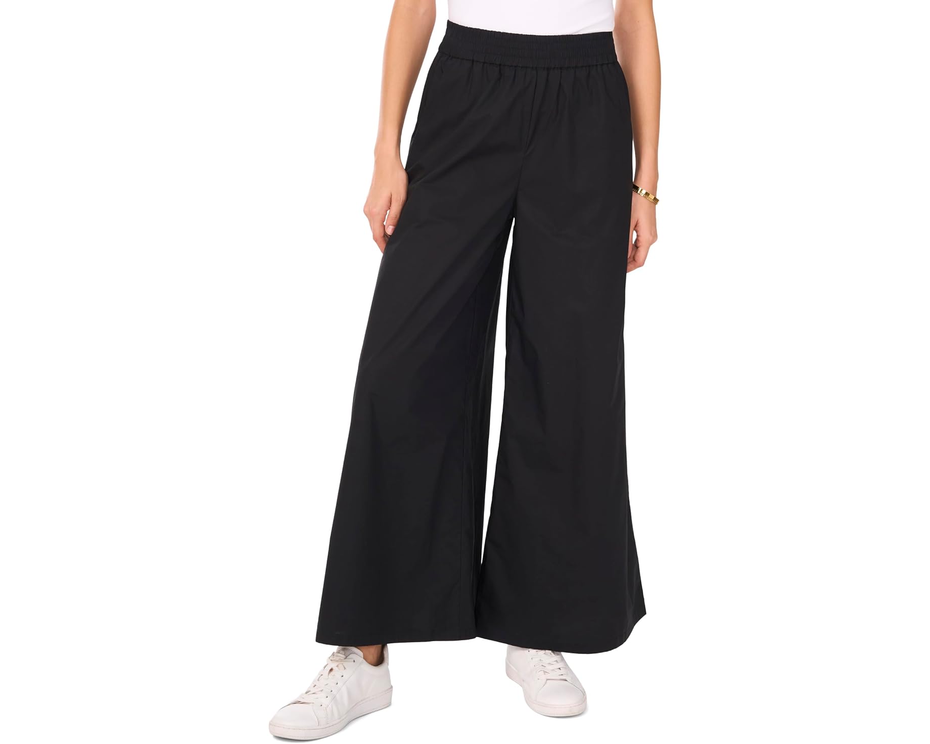 (取寄) ヴィンスカムート レディース タイ ウェスト ワイド レッグ パンツ Vince Camuto women Tie Waist Wide Leg Pant Rich Black|スウィートラグ
