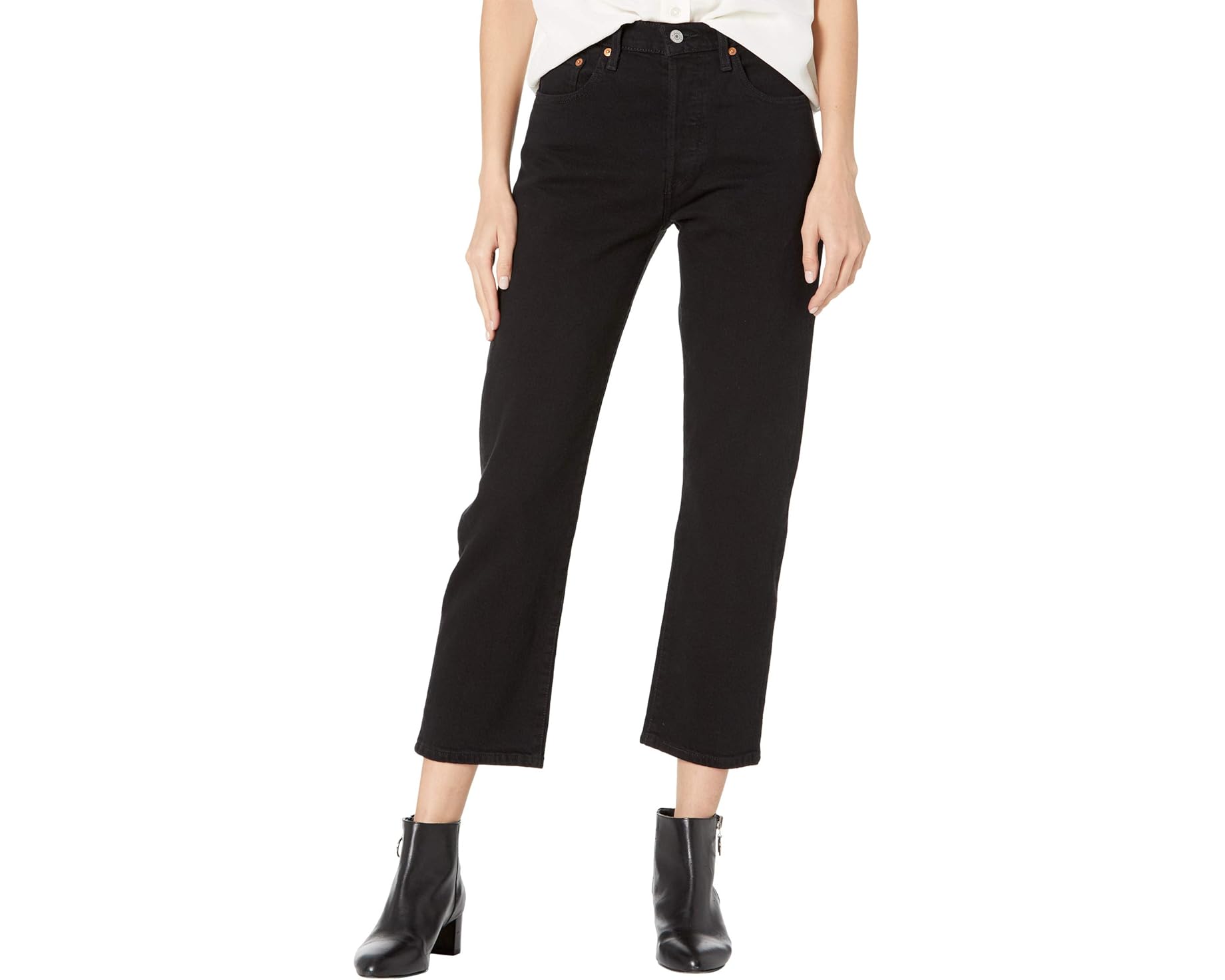 (取寄) レディース プレミアム 501 クロップ Levi's Premium women Premium 501 Crop Black Sprout|スウィートラグ