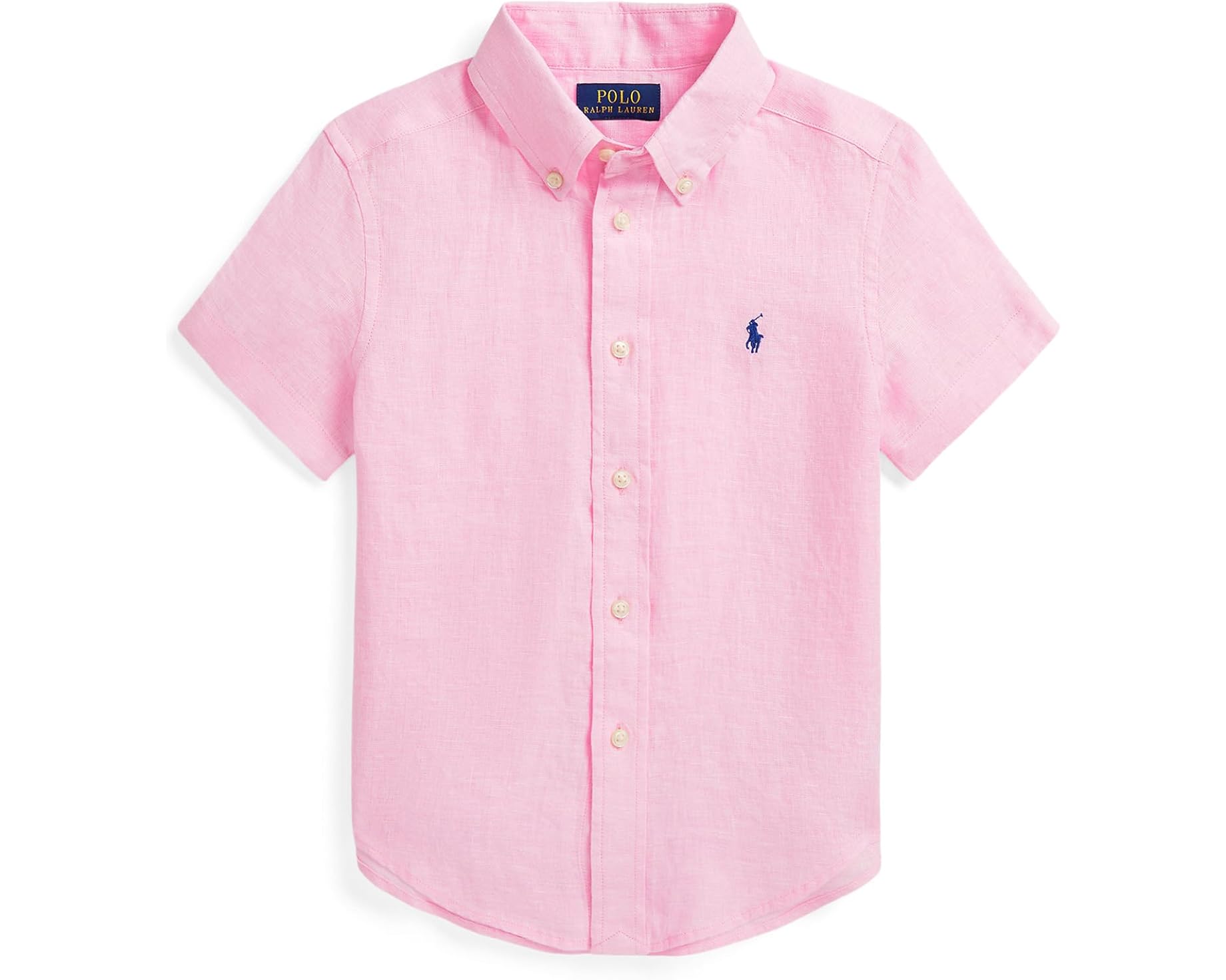 (取寄) ラルフローレン キッズ リネン ショート スリーブ シャツ (トドラー/リトル キッド) Polo Ralph Lauren kids Linen Short Sleeve Shirt (Toddler/Little Kid) Carmel Pink|スウィートラグ
