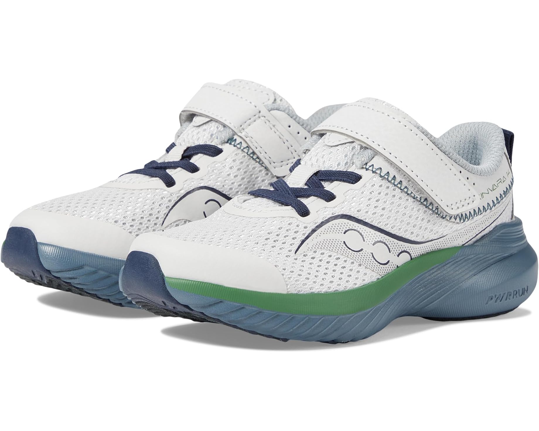 (取寄) サッカニー キッズ キンバラ 14 A/C スニーカー (リトル キッド/ビッグ キッド) Saucony kids Kinvara 14 A/C Sneakers (Little Kid/Big Kid) Grey/Blue/Green｜スウィートラグ