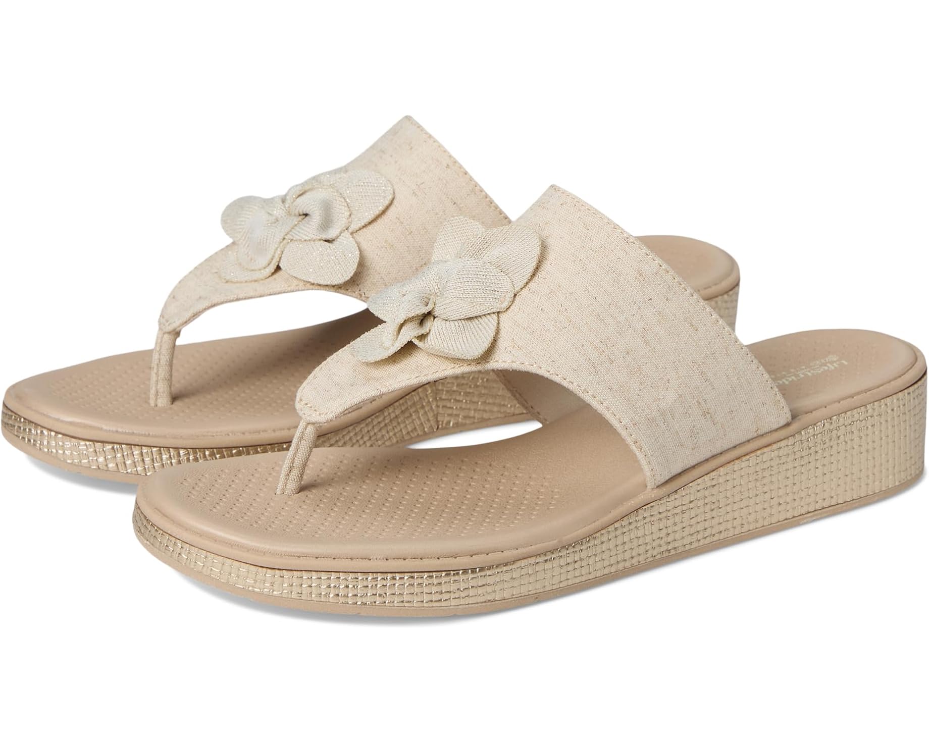 (取寄) ライフストライド レディース ブルーム トングス LifeStride women Bloom Thongs Natural Stretch Linen Fabric｜スウィートラグ
