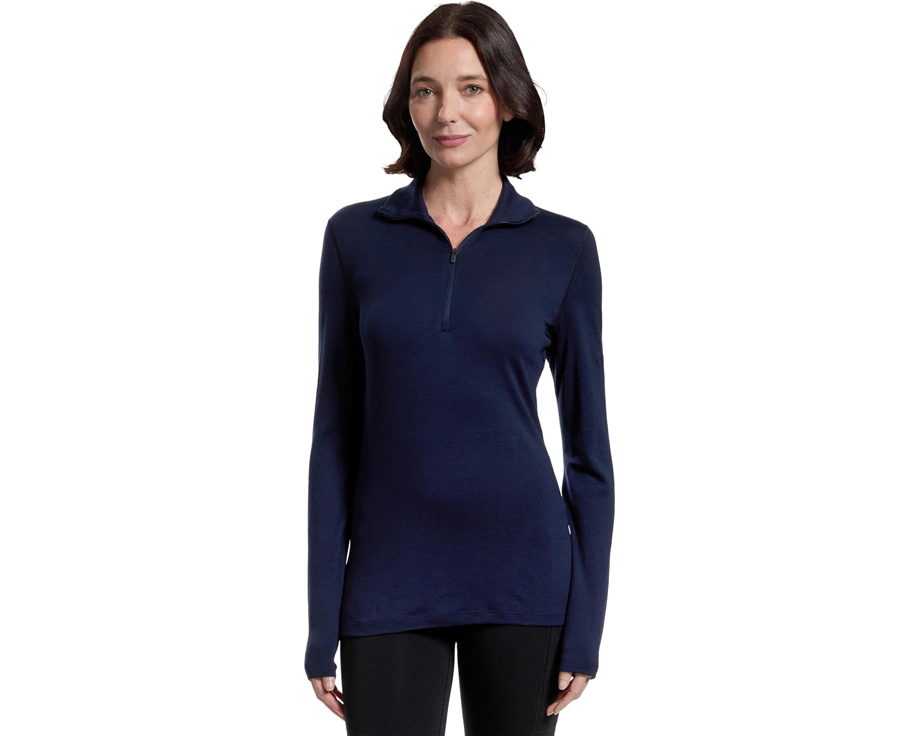 (取寄) アイスブレイカー レディース メリノ 260 テック ロング スリーブ ハーフ ジップ Icebreaker women Merino 260 Tech Long Sleeve Half Zip Midnight Navy｜スウィートラグ