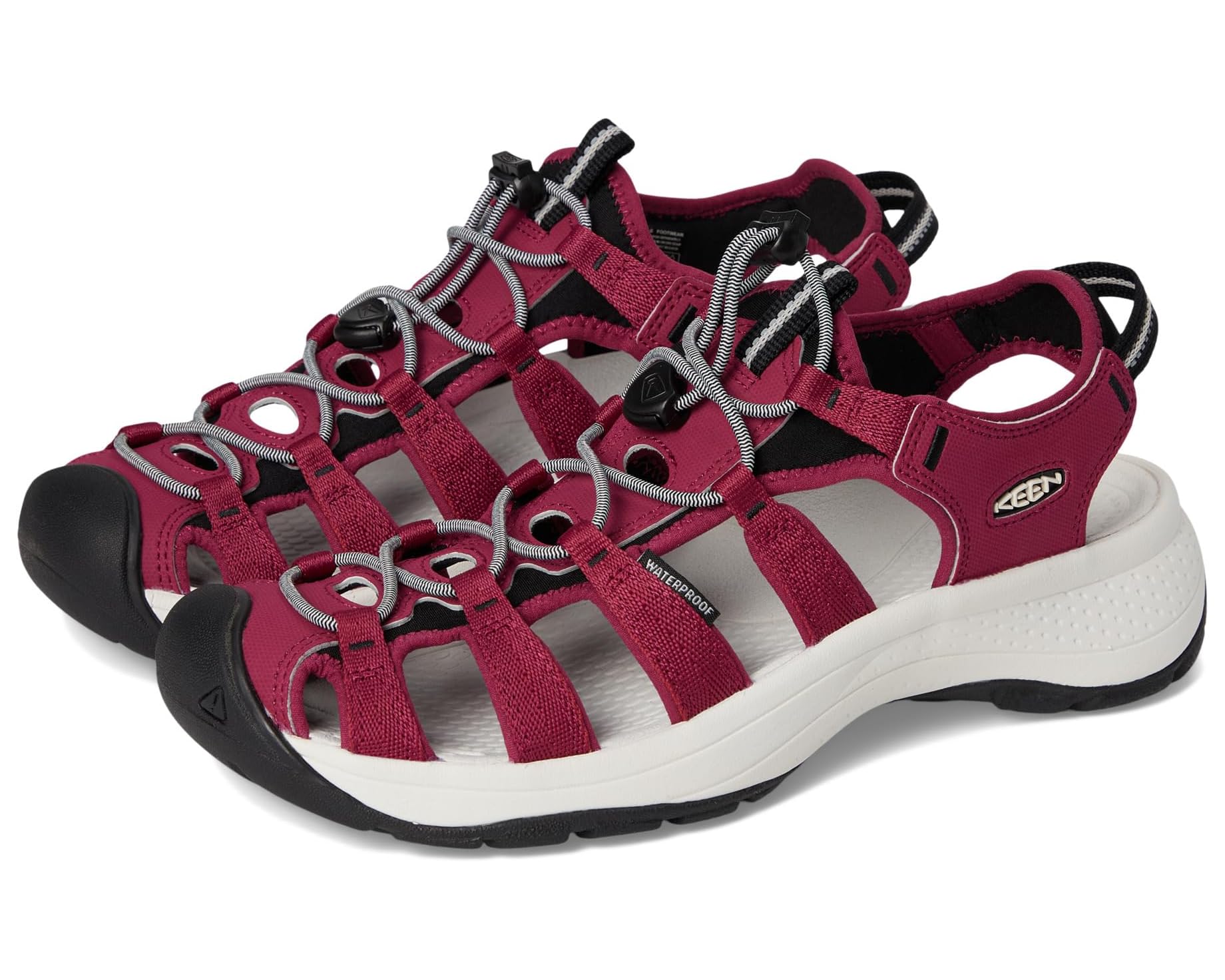 (取寄) キーン レディース アストリア ウェスト サンダル KEEN women Astoria West Sandal Beaujolais/Star White|スウィートラグ