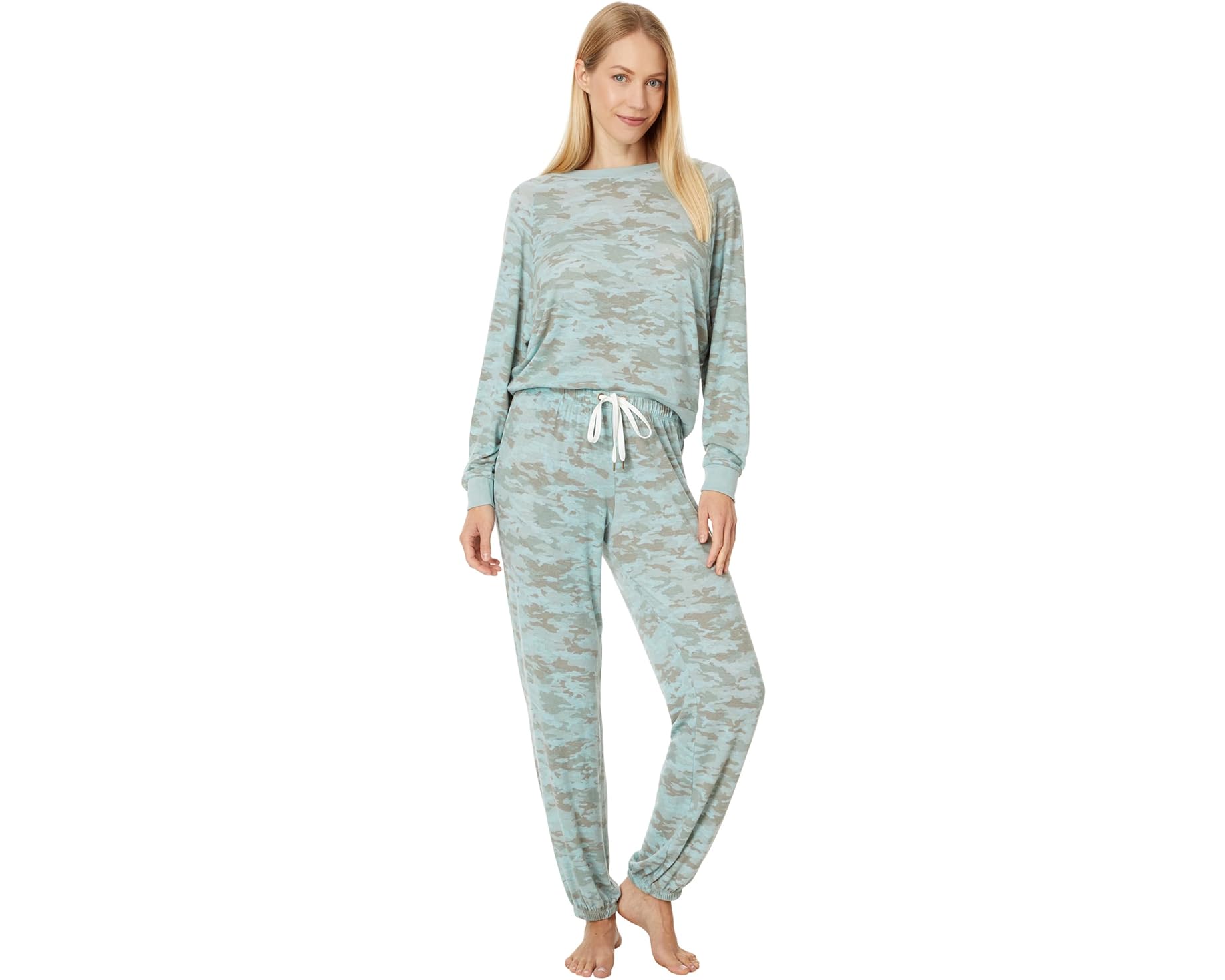 (取寄) レディース スター シーカー ブラッシュ ジャージ ラウンジ セット HONEYDEW women Star Seeker Brushed Jersey Lounge Set Fern Camo｜スウィートラグ