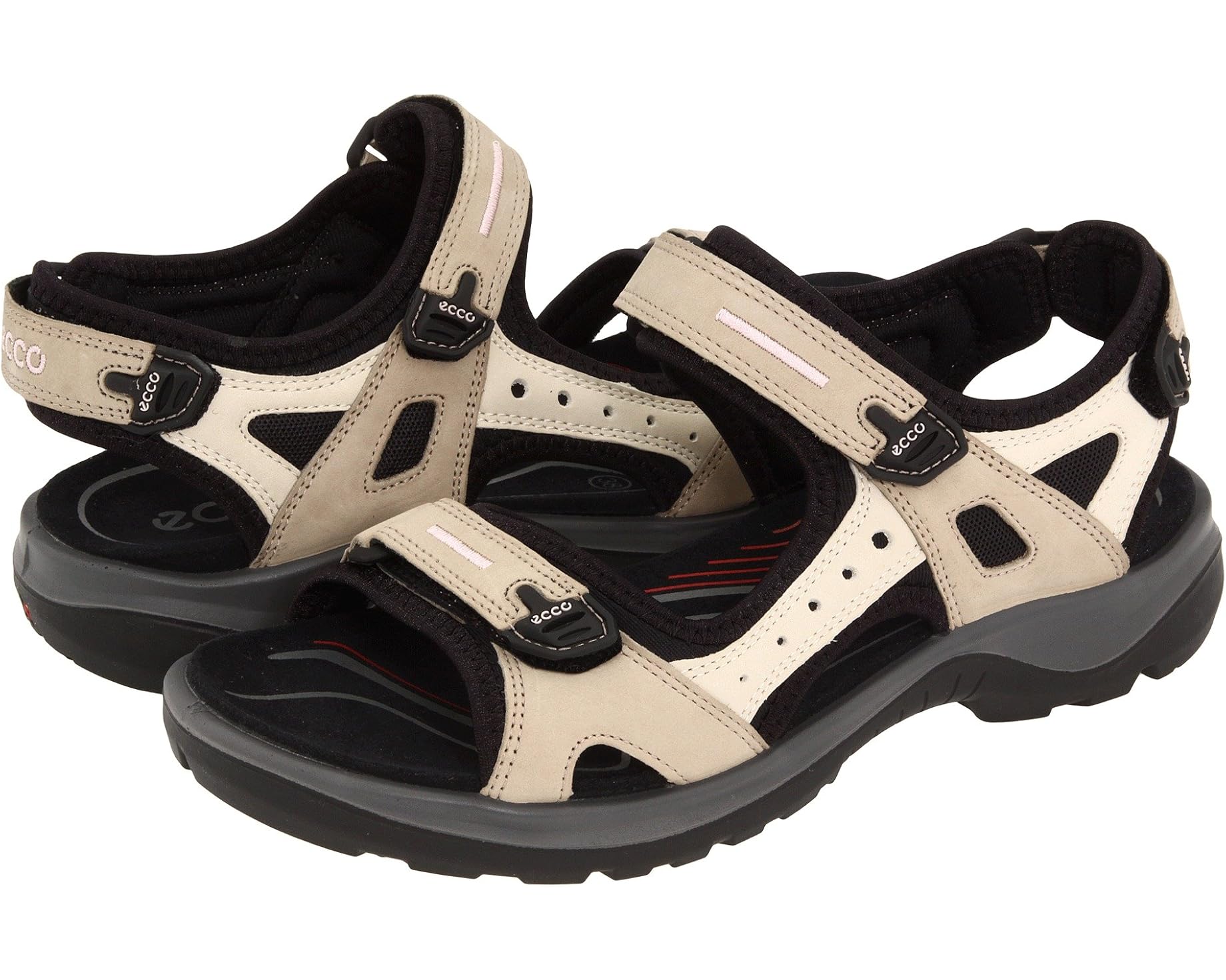 (取寄) エコー スポーツ レディース ユカタン サンダル ECCO Sport women Yucatan Sandal Atmosphere/Ice White/Black|スウィートラグ