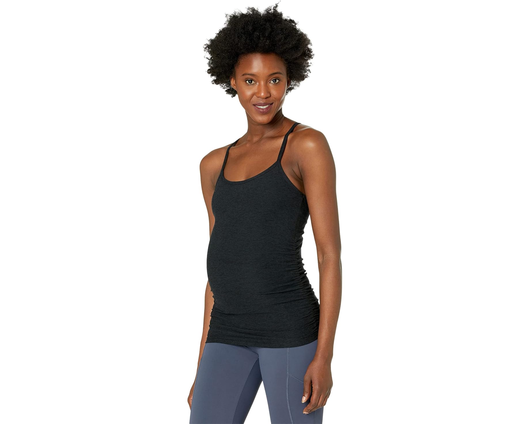 (取寄) ビヨンドヨガ レディース マタニティ スペースダイ スリム レイサーバック タンク Beyond Yoga women Maternity Spacedye Slim Racerback Tank Darkest Night｜スウィートラグ