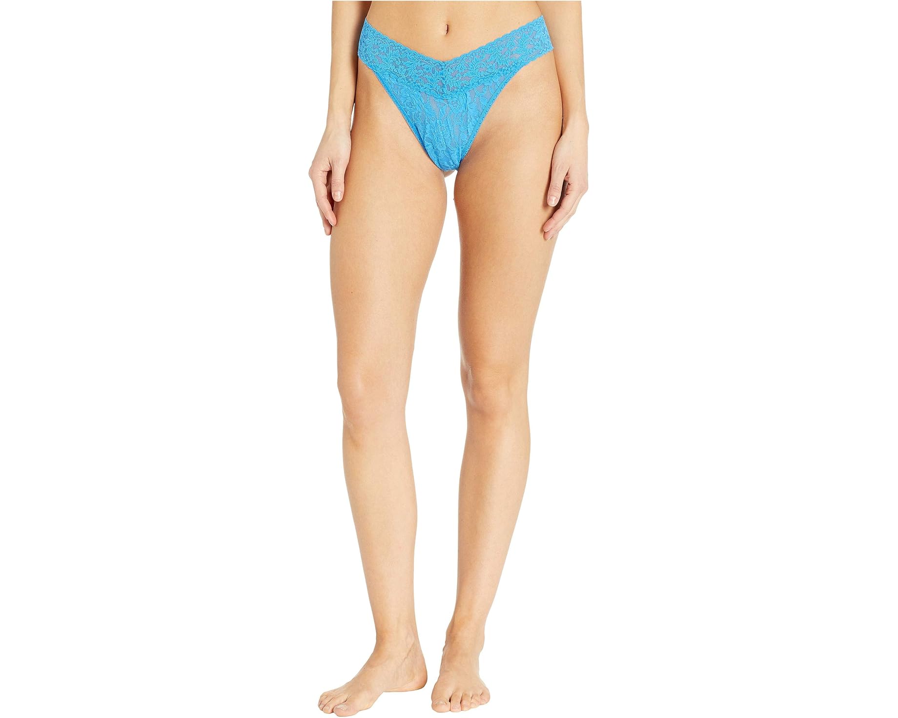 (取寄) ハンキー パンキー レディース シグニチャー レース オリジナル ライズ トング Hanky Panky women Signature Lace Original Rise Thong Laguna Blue｜スウィートラグ