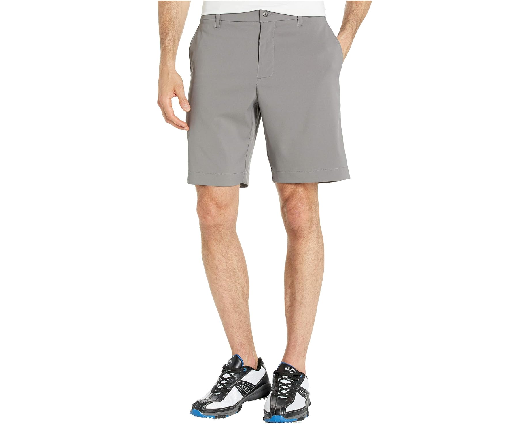 (取寄) キャロウェイ メンズ ストレッチ ソリッド ショーツ Callaway men 9" Stretch Solid Shorts Quiet Shade｜スウィートラグ