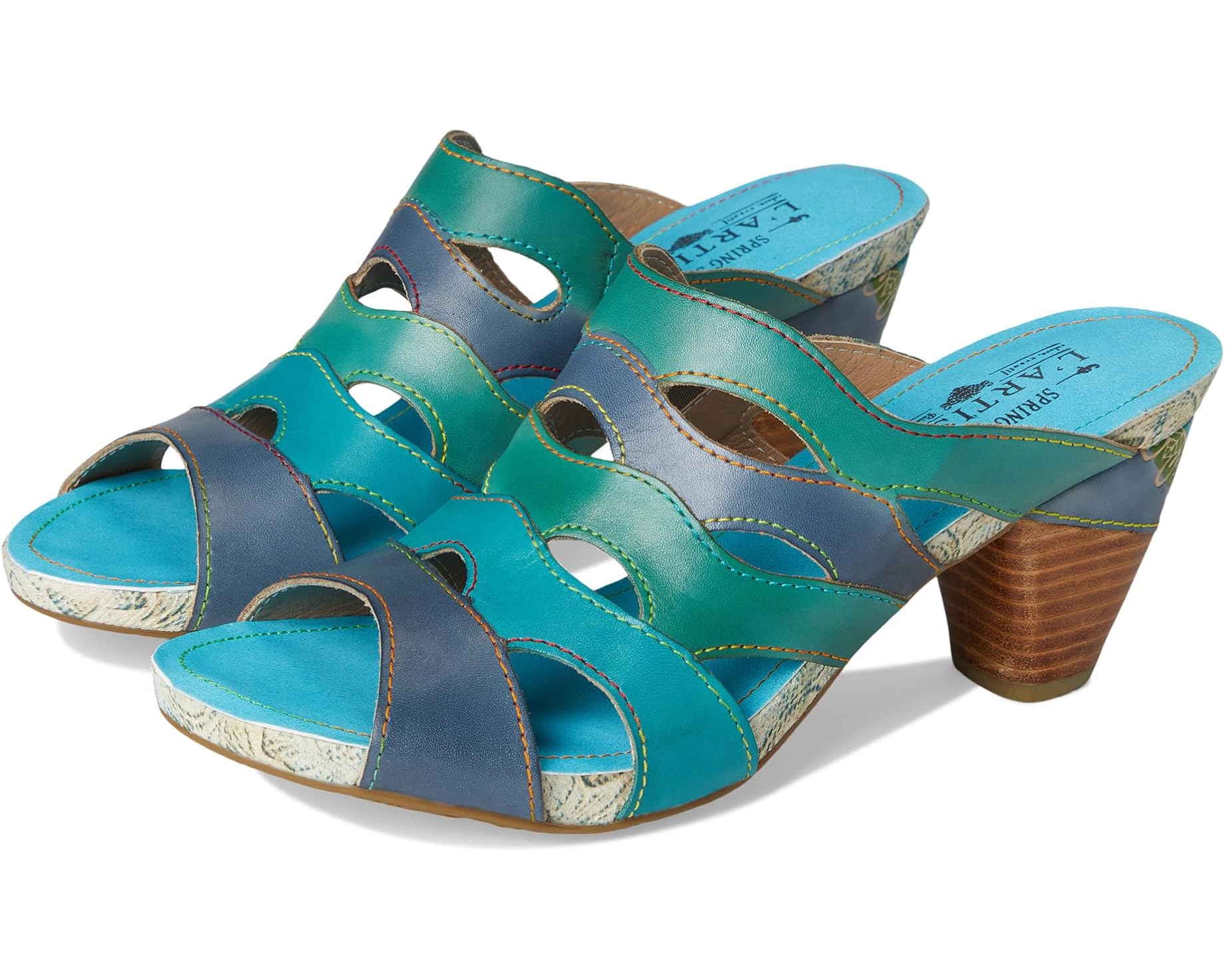 (取寄) レディース ピタ L'Artiste by Spring Step women Pita Turquoise Multi｜スウィートラグ