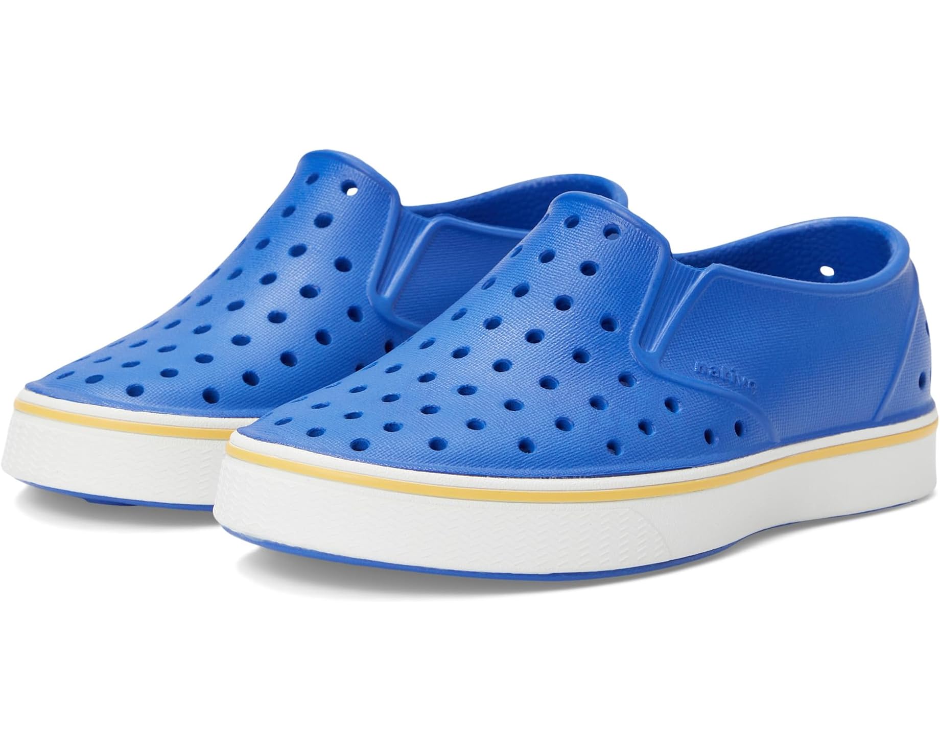 (取寄) ネイティブシューズ キッズ マイルズ スリッポン (トドラー/リトル キッド) Native Shoes kids Miles Slip-On (Toddler/Little Kid) UV Blue/Shell White｜スウィートラグ