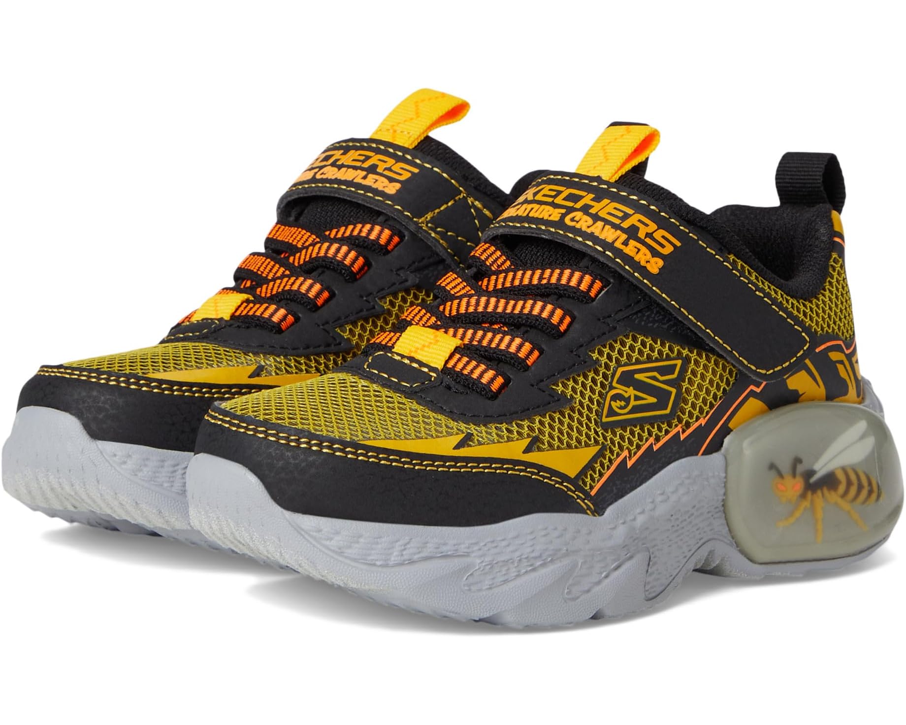 (取寄) スケッチャーズ キッズ キッズ (リトル キッド/ビッグ キッド) SKECHERS KIDS kids Creature-Crawlers 402120L (Little Kid/Big Kid) Black/Yellow｜スウィートラグ