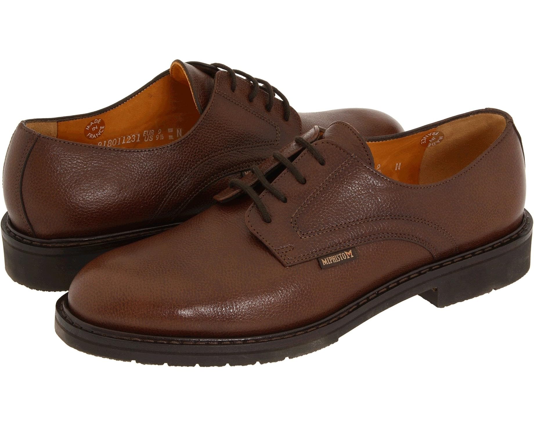 (取寄) メフィスト メンズ マーロン Mephisto men Marlon Chestnut Pebble Grain Leather｜スウィートラグ