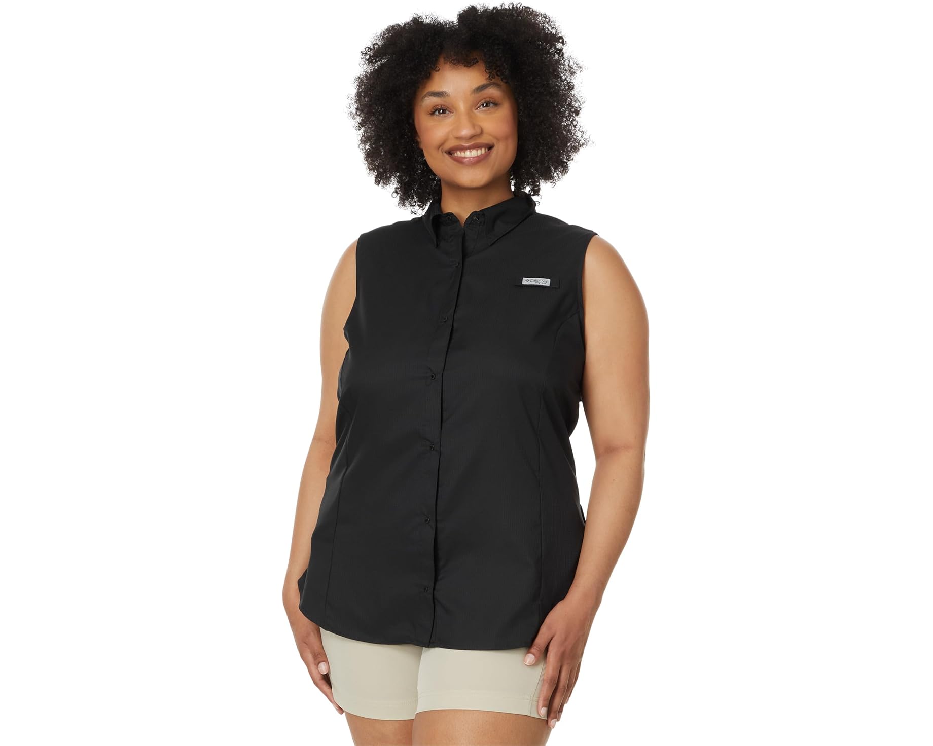 (取寄) コロンビア レディース プラス サイズ タミアミ スリーブレス シャツ Columbia women Plus Size Tamiami Sleeveless Shirt Black|スウィートラグ